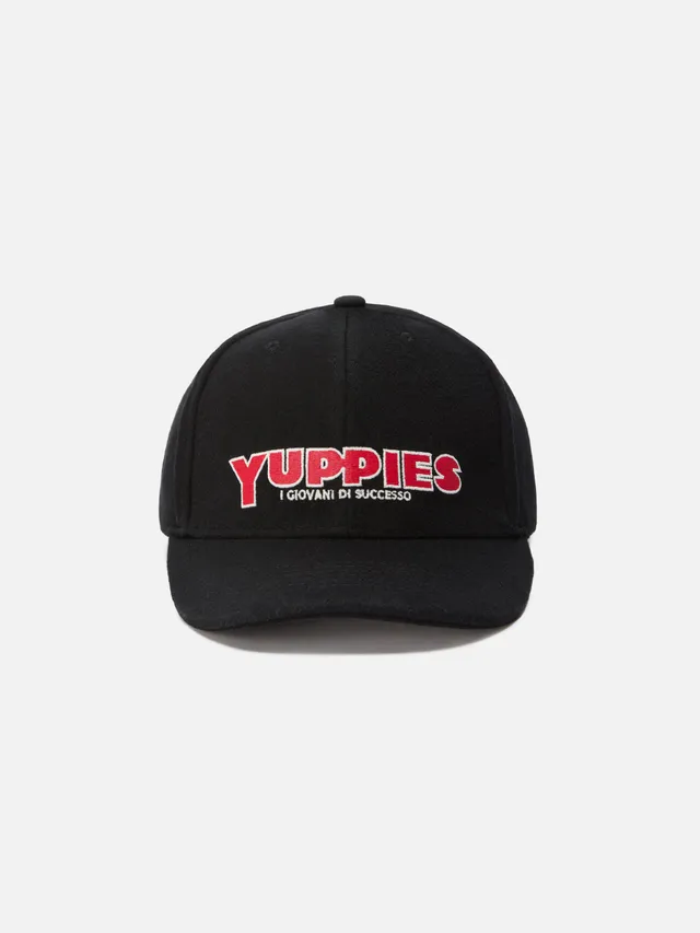 mc2-saint-barth-cappello-baseball-wool-nero-ricamo-yuppies image 1