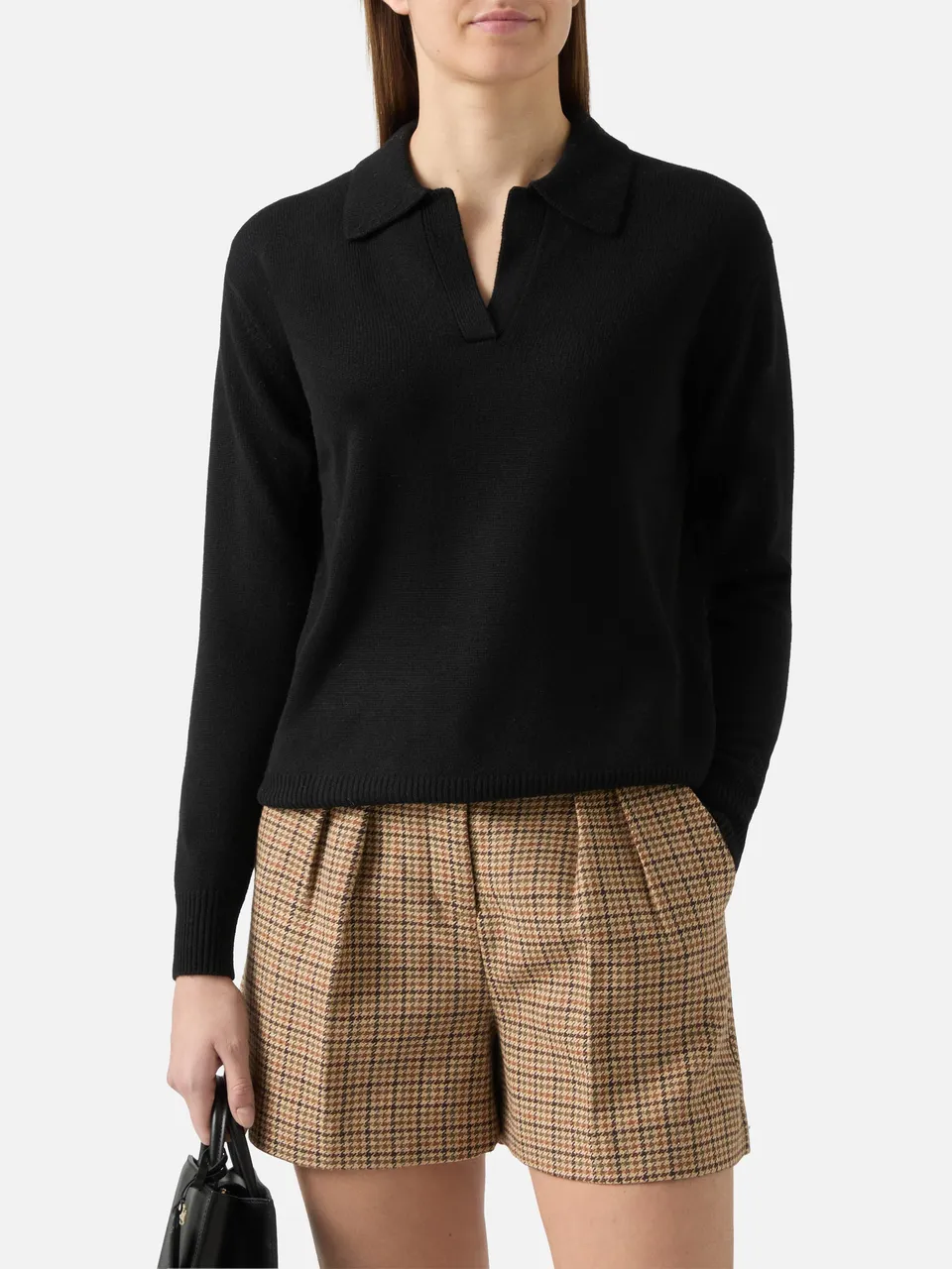 mc2-saint-barth-eze-maglione-lana-nero-collo-polo-donna image 1