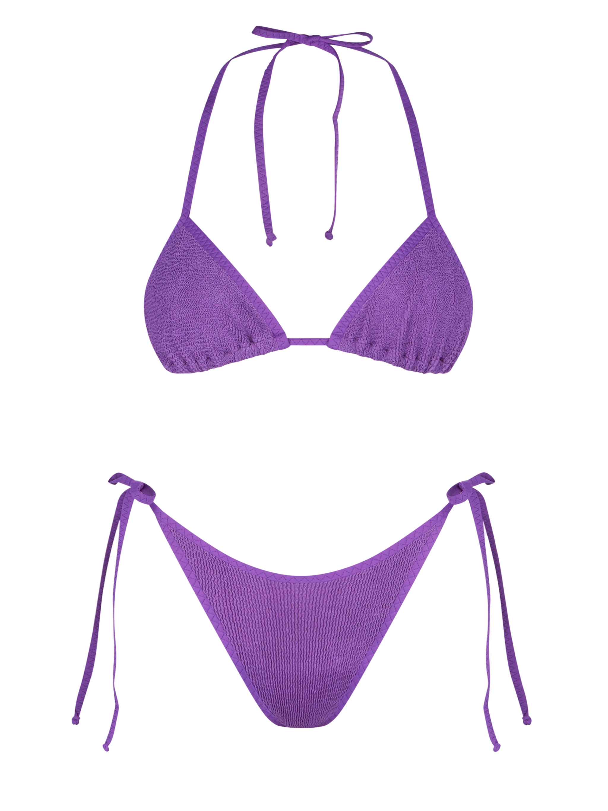 mc2-saint-barth-bikini-donna-leah-triangolo-crinkle-viola-con-laccetti image 1