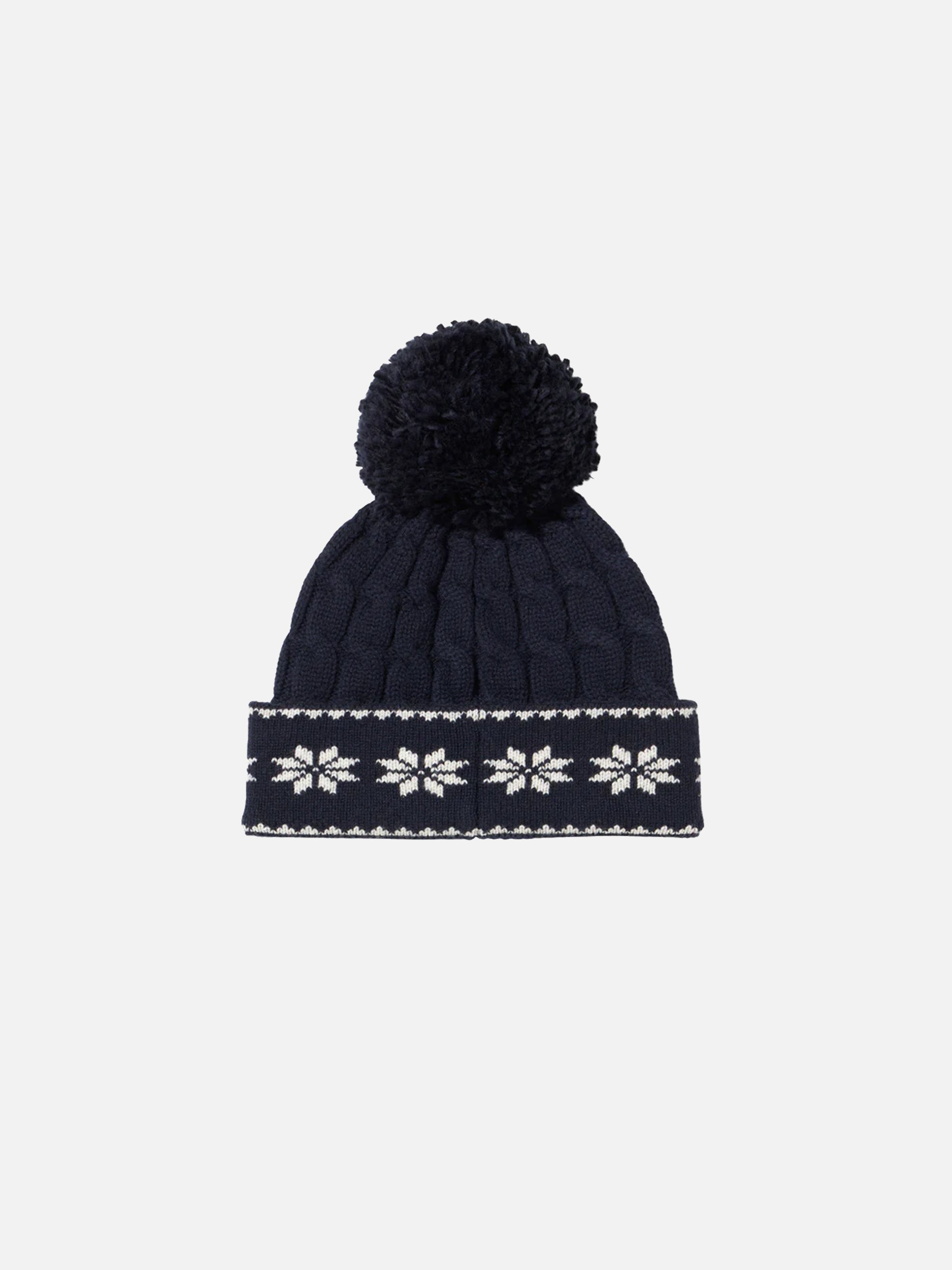 mc2-saint-barth-berretto-bambino-blu-navy-con-pompon-misto-cashmere image 3