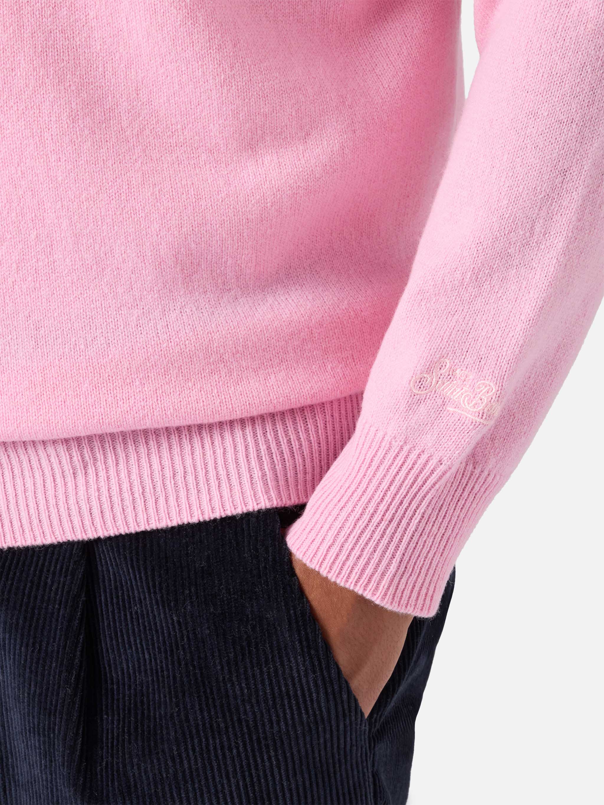 mc2-saint-barth-regent-maglione-100-lambswool-rosa-uomo image 4