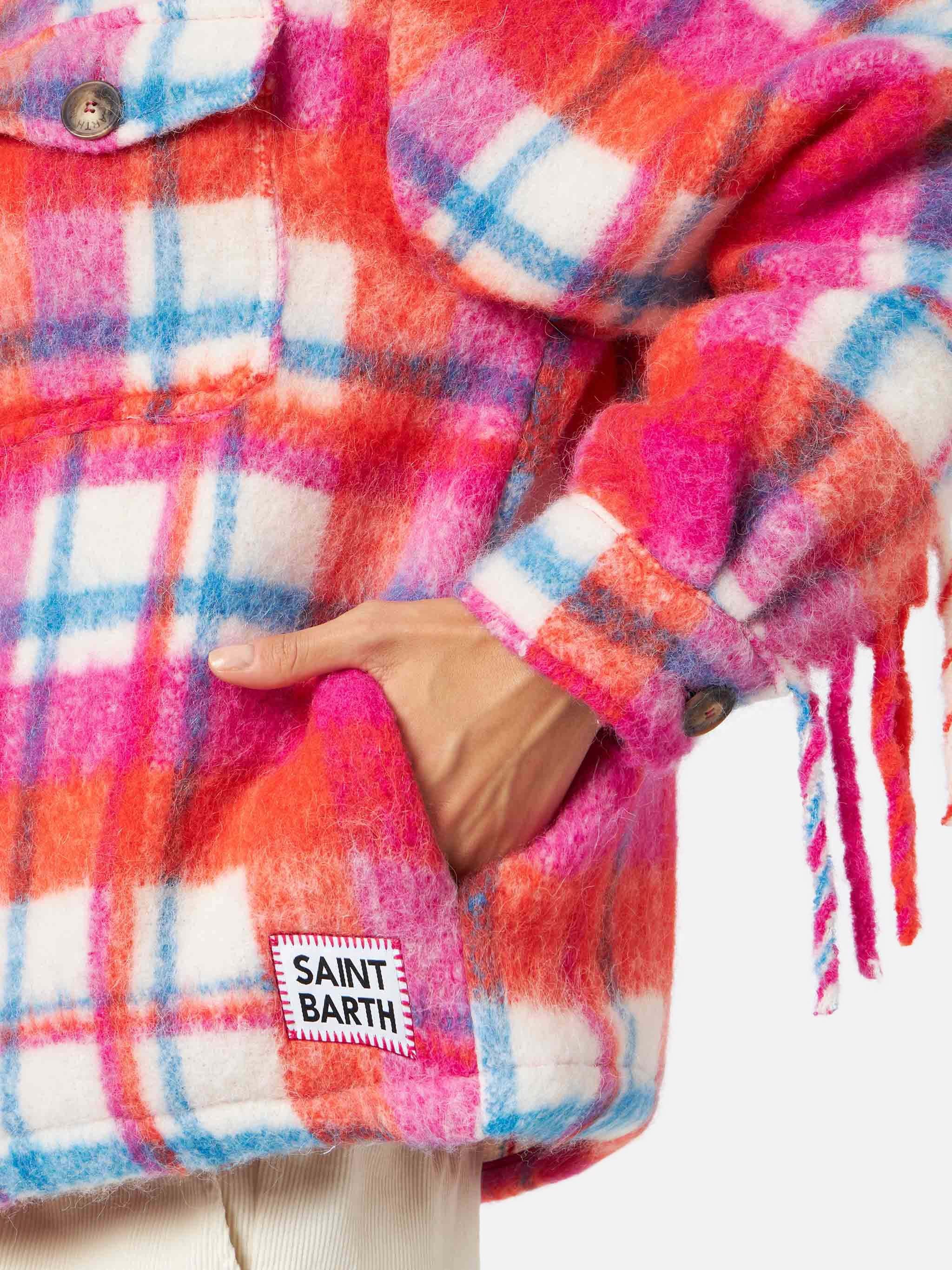 mc2-saint-barth-giacca-marceline-overshirt-donna-in-tessuto-misto-tartan-multico image 3