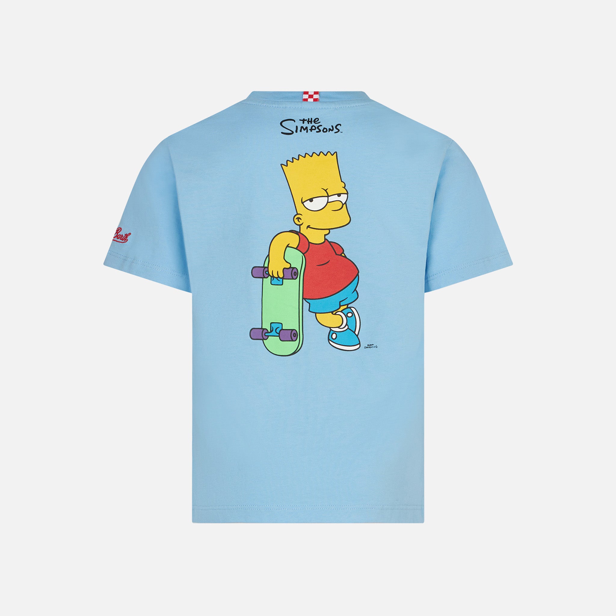 mc2-saint-barth-t-shirt-bambino-simpson-skater-bart-celeste image 2