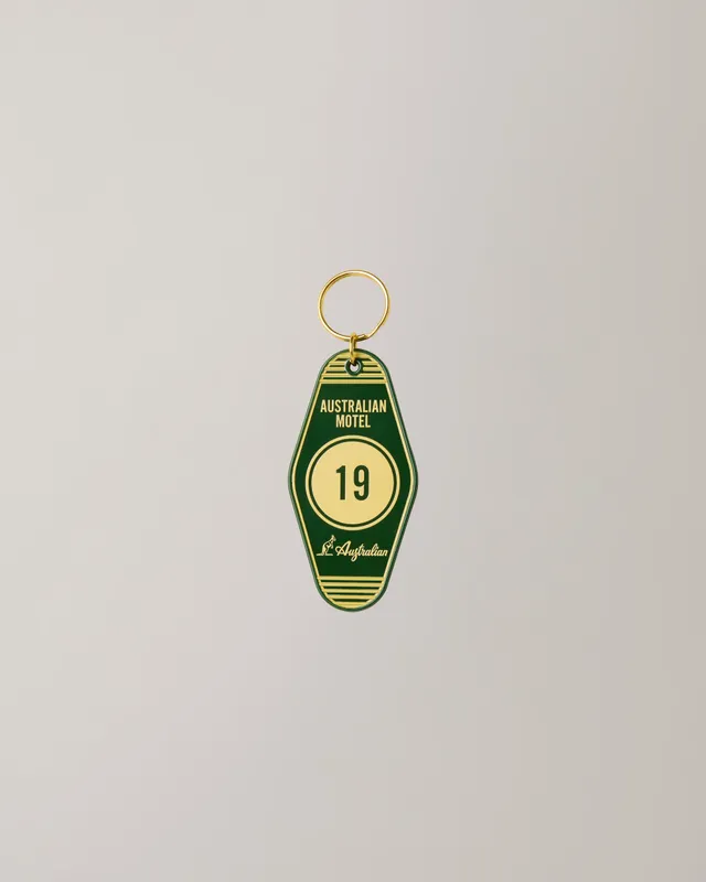 australian-essential-portachiavi-motel-verde-bottiglia-e-oro image 1