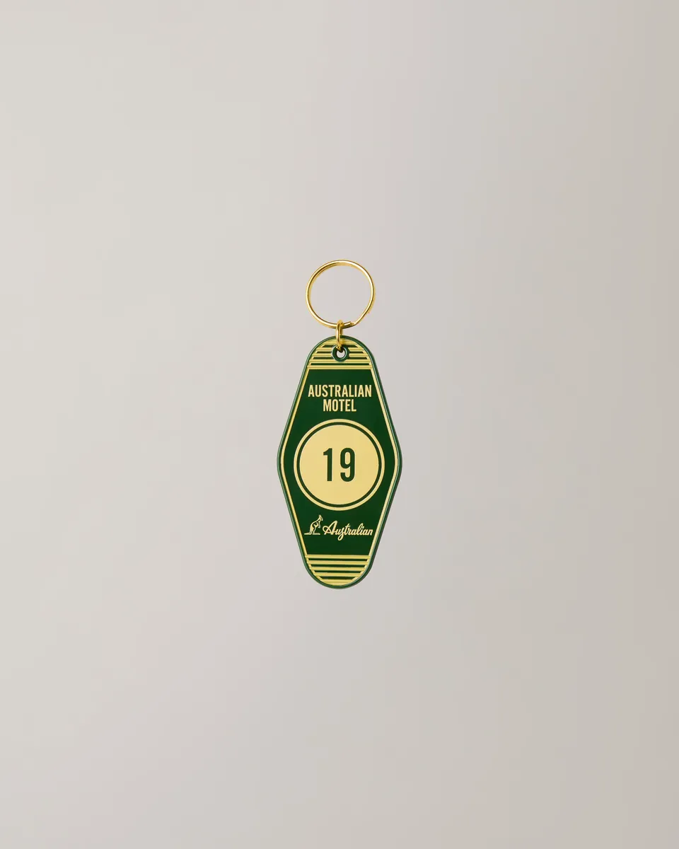 australian-essential-portachiavi-motel-verde-bottiglia-e-oro image 1