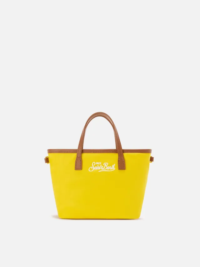 mc2-saint-barth-city-mini-borsa-in-nylon-giallo-con-tracolla image 1