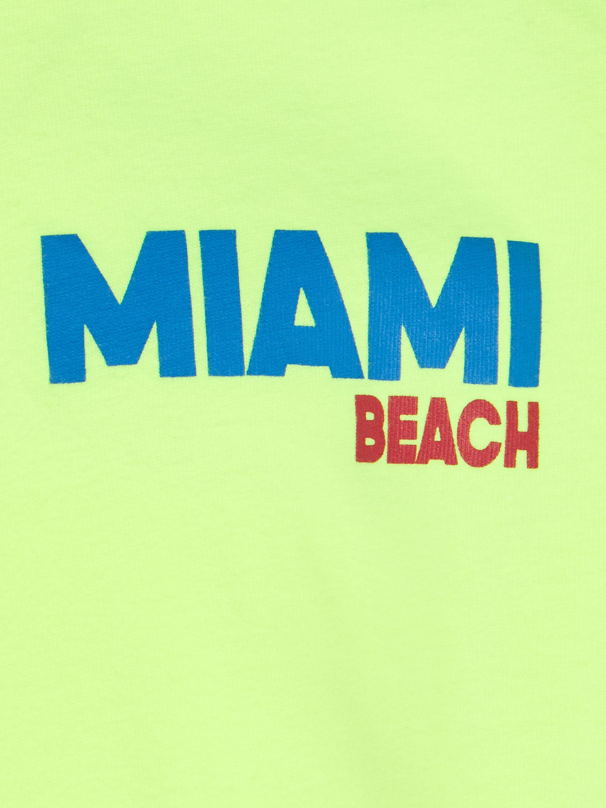 mc2-saint-barth-t-shirt-boy-miami-beach-in-cotone-gialla image 3