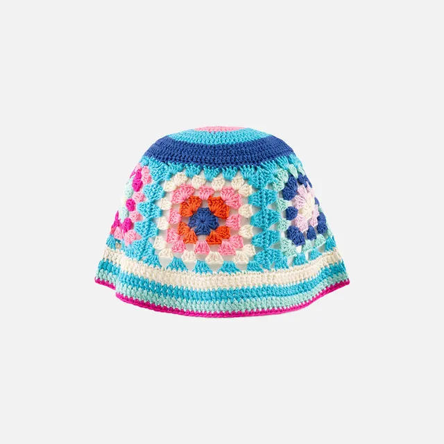 mc2-saint-barth-cappello-cloche-halima-in-crochet-azzurro-multicolore image 1