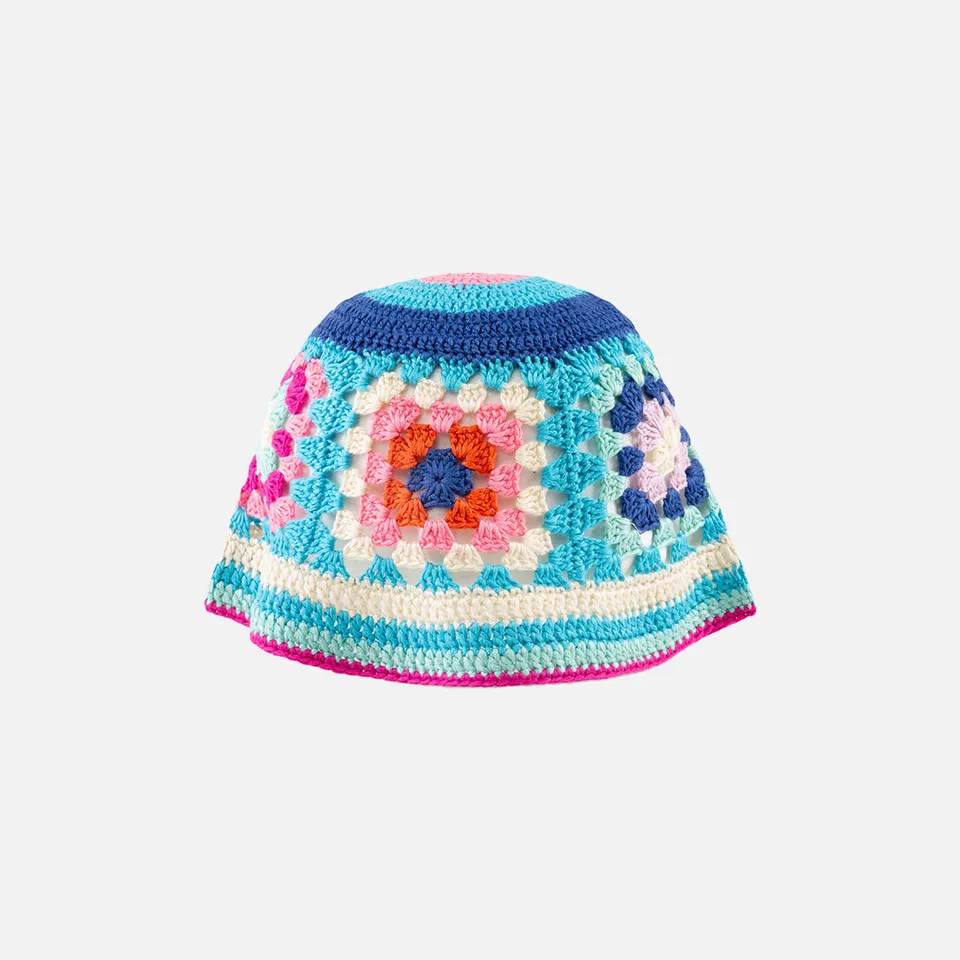 mc2-saint-barth-cappello-cloche-halima-in-crochet-azzurro-multicolore image 1
