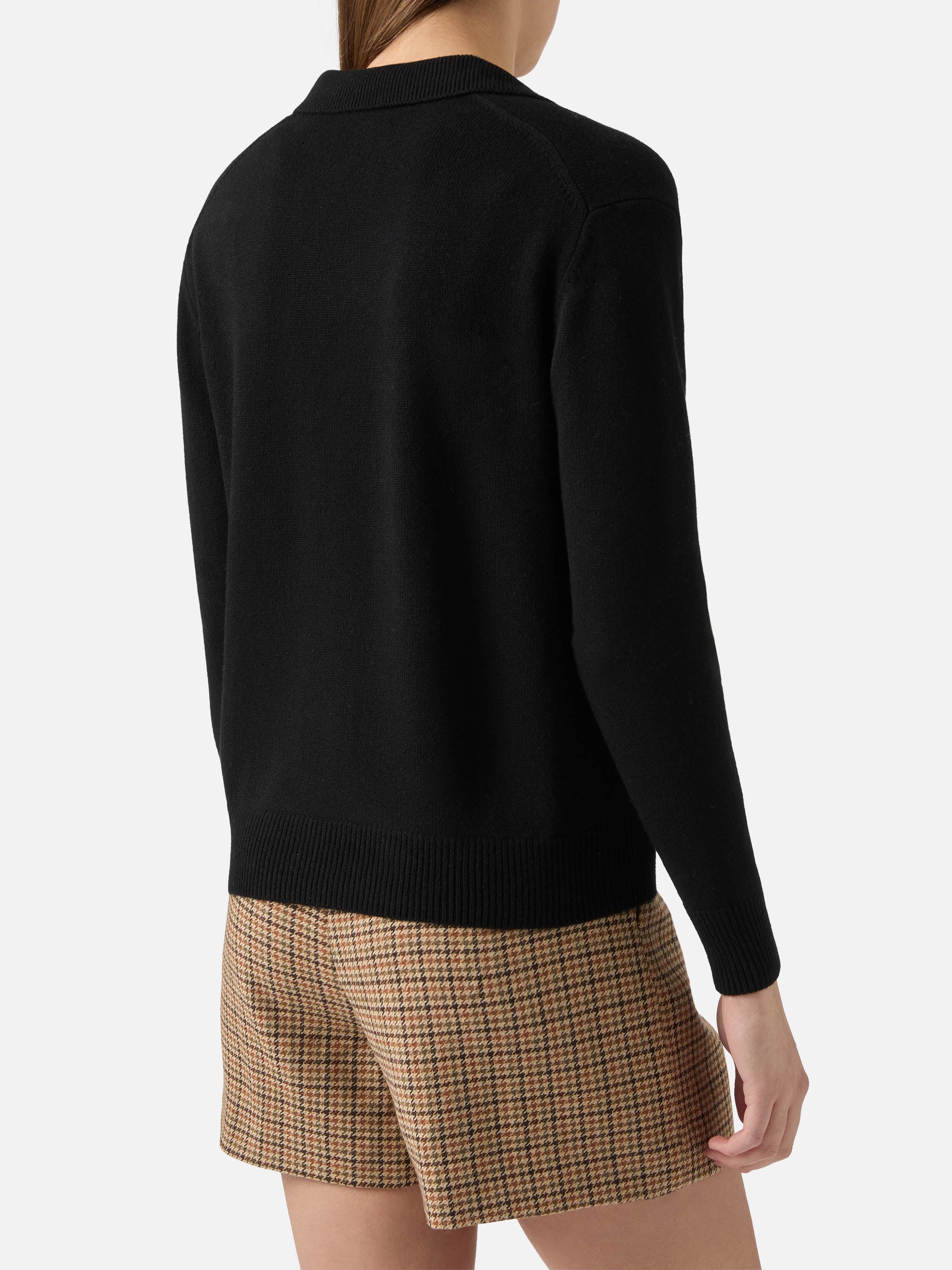 mc2-saint-barth-eze-maglione-lana-nero-collo-polo-donna image 3