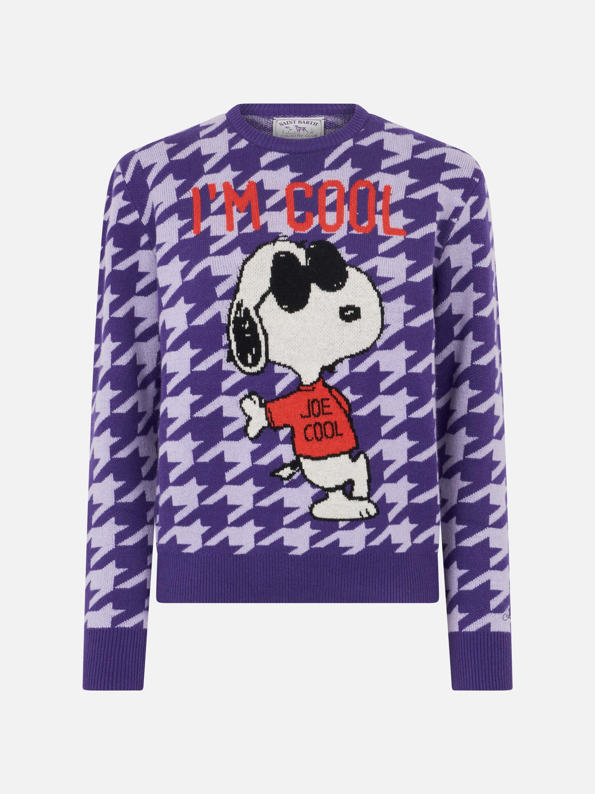 mc2-saint-barth-new-queen-maglia-donna-viola-pied-de-poule-snoopy-special-editio image 4