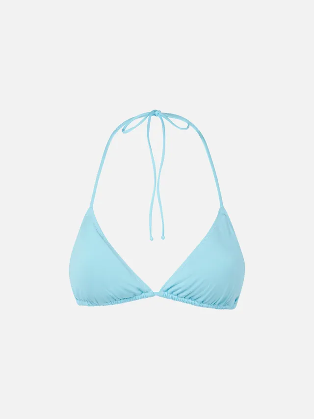 mc2-saint-barth-leah-top-bikini-donna-a-triangolo-azzurro-tinta-unita image 1