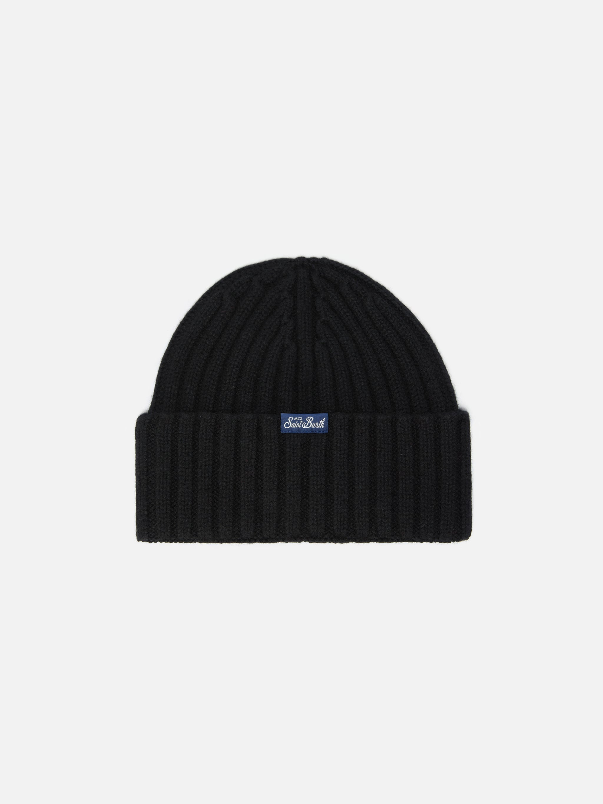 mc2-saint-barth-wengen-jr-berretto-in-misto-cashmere-nero-piccola-peste image 3