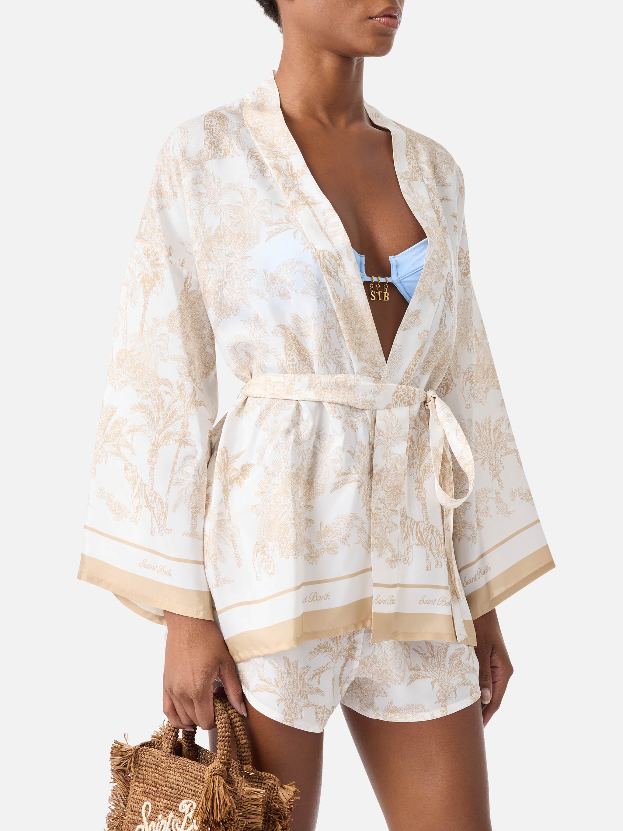 mc2-saint-barth-carly-kimono-corto-in-seta-stampa-toile-de-jouy-blu-bianco image 1