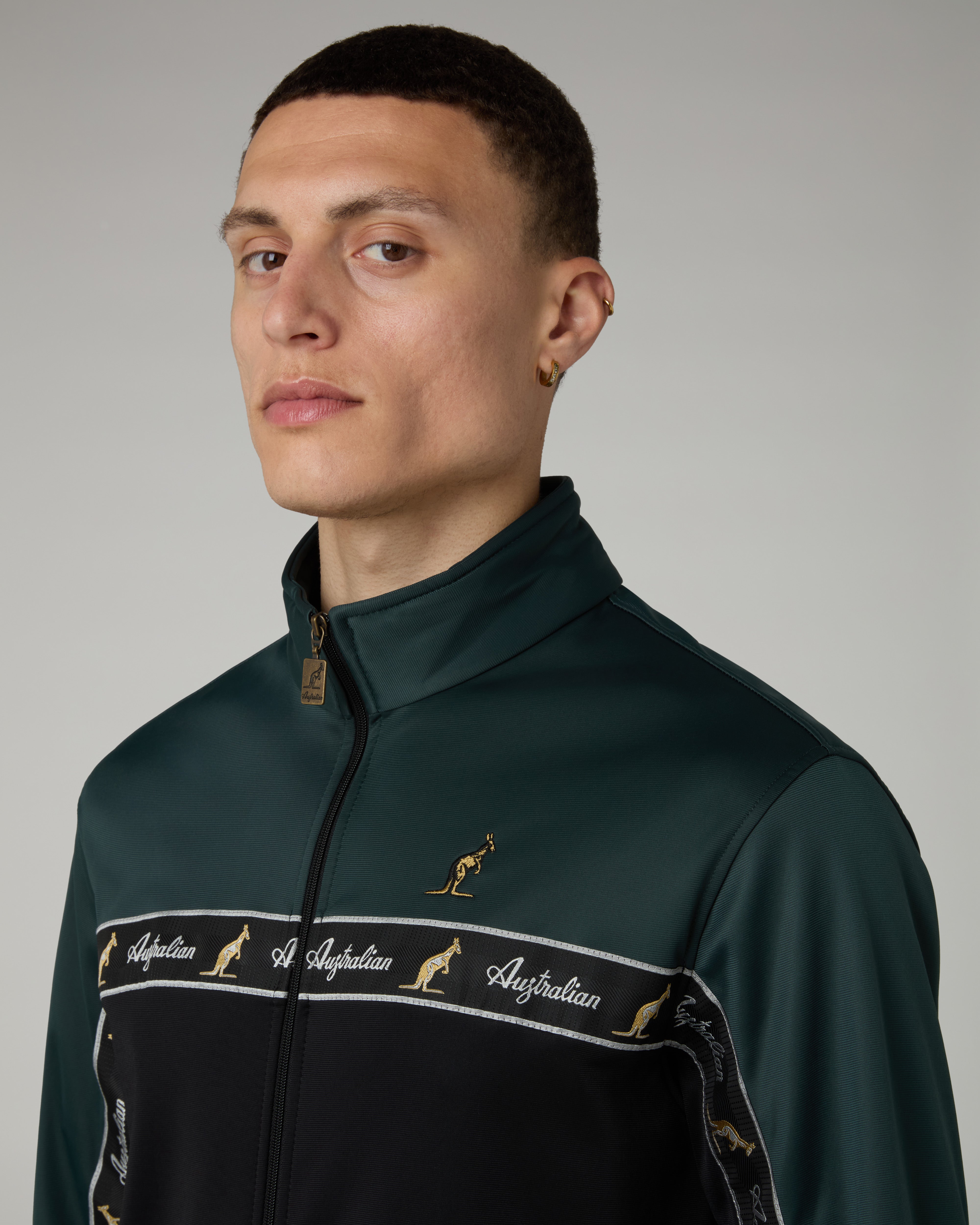 australian-duo-track-jacket-verde-bosco-giacca-acetato-full-zip image 4