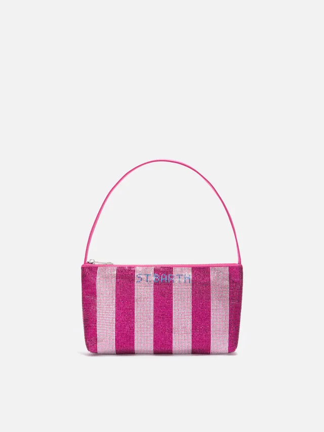 mc2-saint-barth-mini-bag-strassy-con-strass-rosa-e-argento image 1