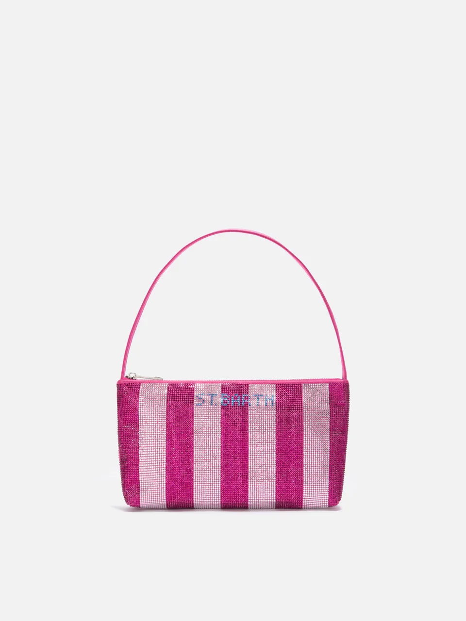 mc2-saint-barth-mini-bag-strassy-con-strass-rosa-e-argento image 1