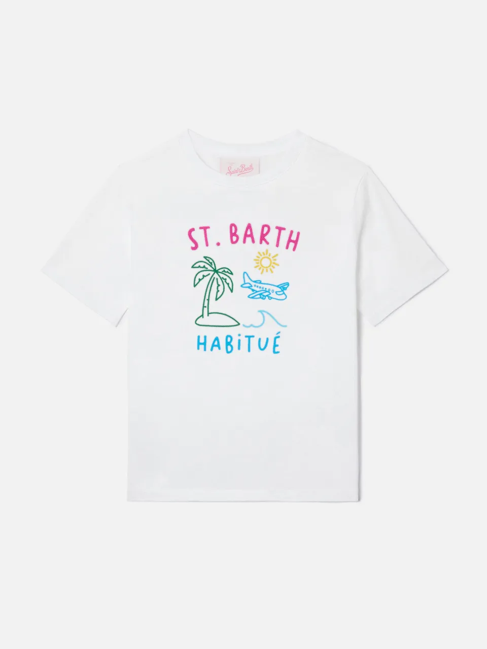 mc2-saint-barth-portland-jr-t-shirt-bambina-cotone-blu-habitu image 1