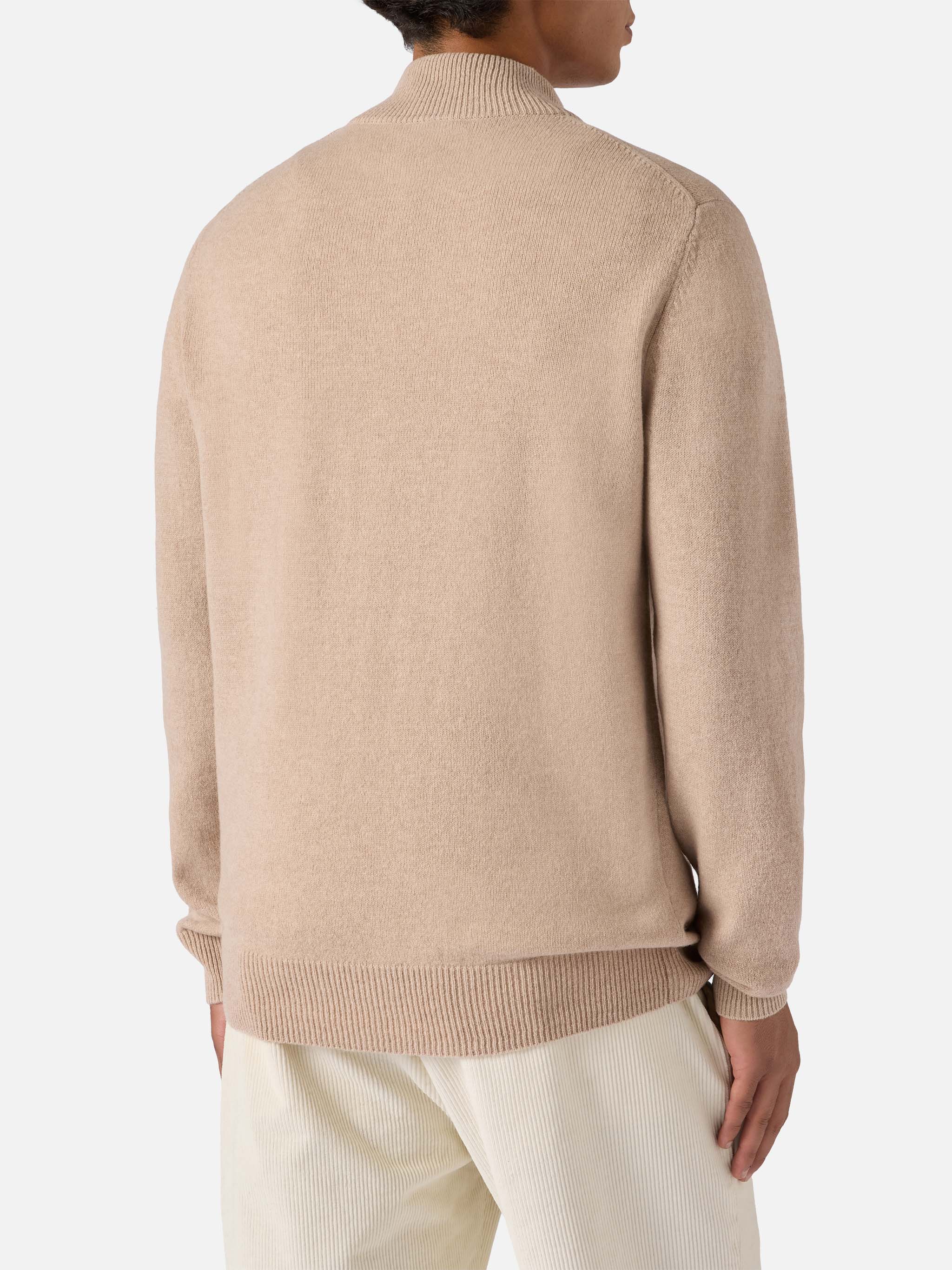 mc2-saint-barth-pullover-mezza-zip-jermyn-in-lambswool-beige image 3