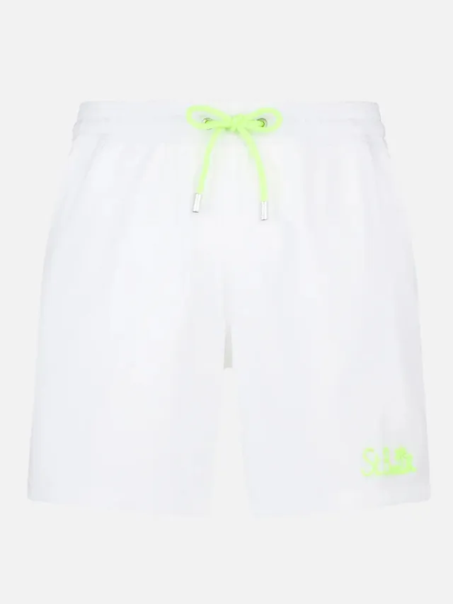 mc2-saint-barth-costume-mare-comfort-uomo-bianco-con-logo-a-contrasto image 1