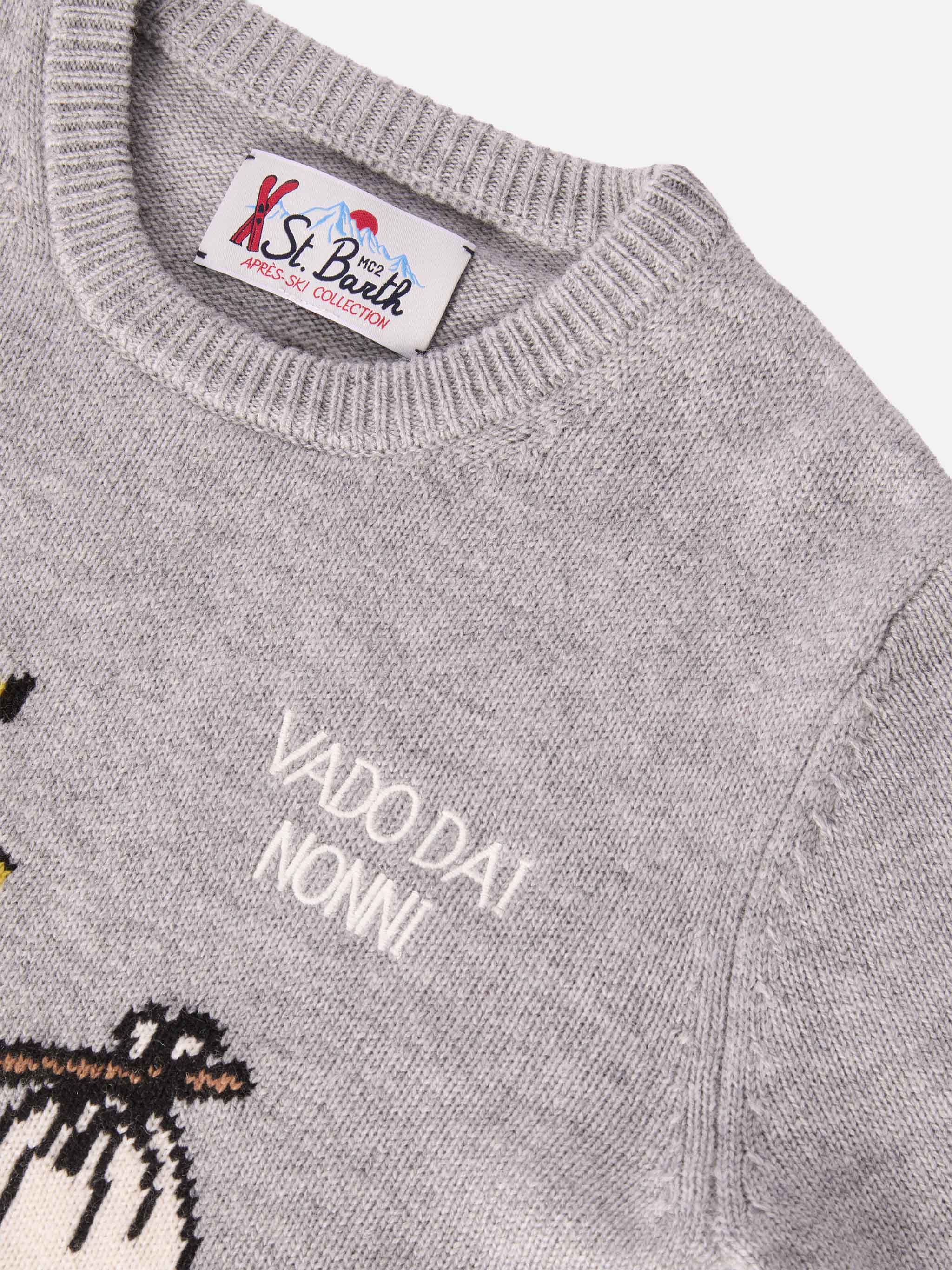 mc2-saint-barth-douglas-maglione-bambino-misto-cashmere-woodstock-grigio image 2
