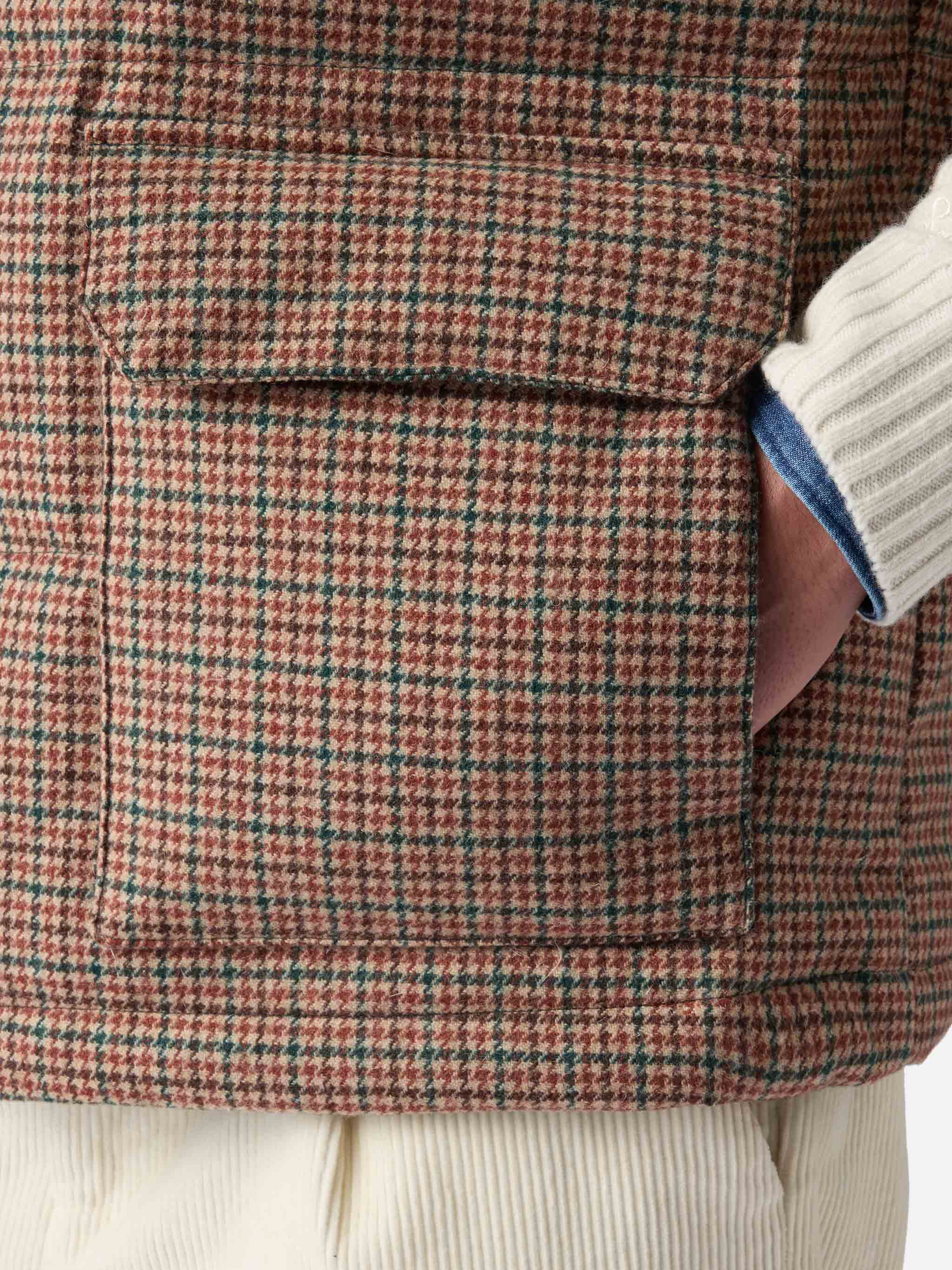 mc2-saint-barth-thunder-gilet-imbottito-in-piuma-uomo-stampa-pied-de-poule-verde image 5