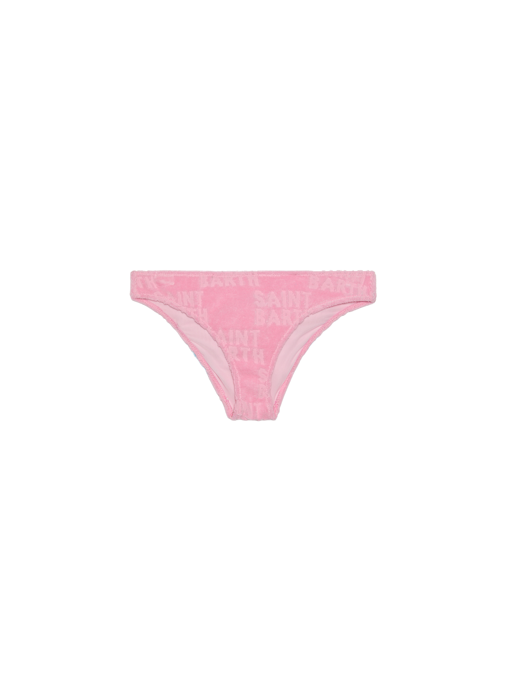 mc2-saint-barth-slip-da-bagno-bambina-spugna-rosa-con-fiocco image 2