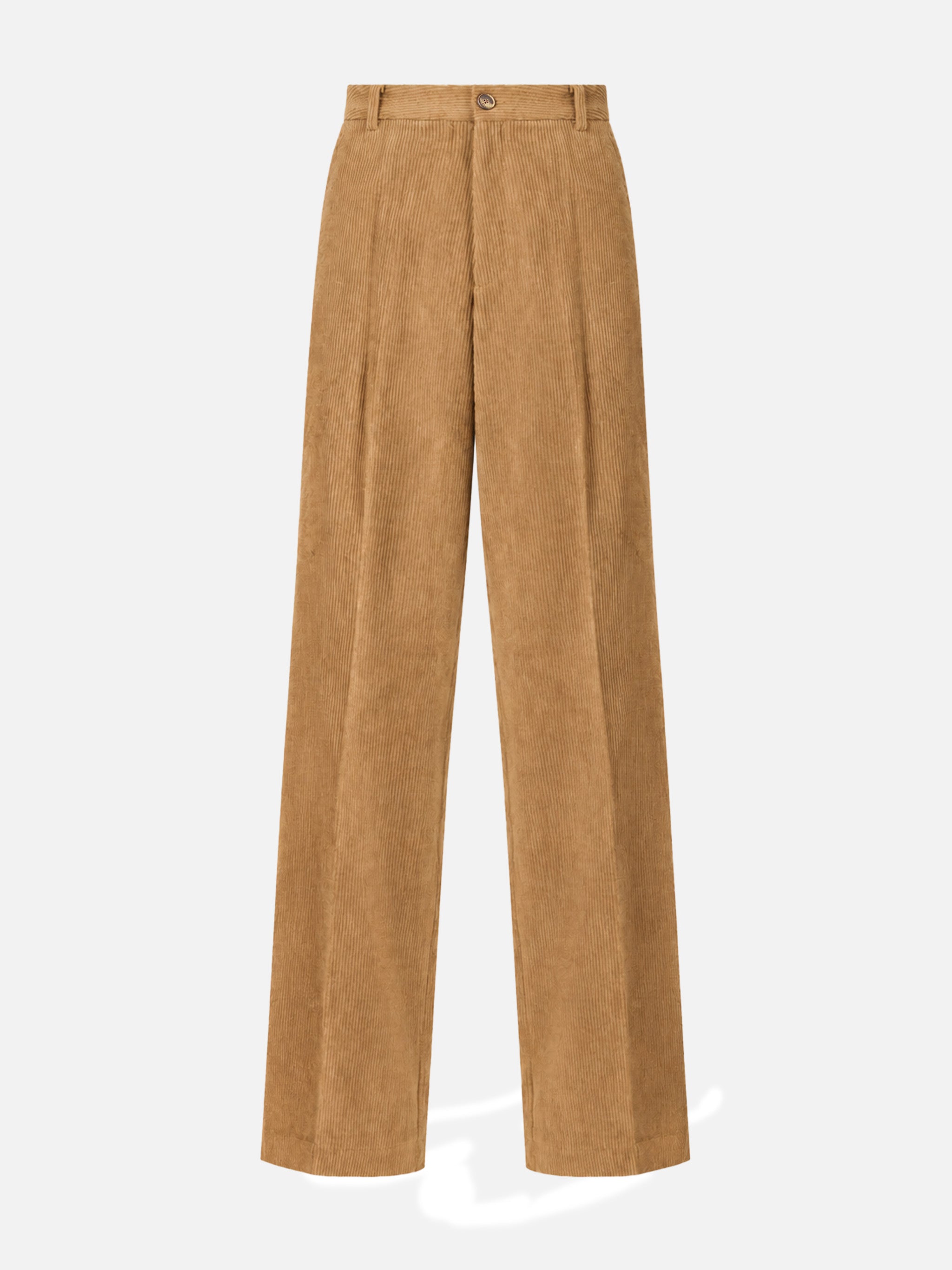 mc2-saint-barth-rebella-pantaloni-donna-gamba-ampia-in-corduroy-cammello image 4