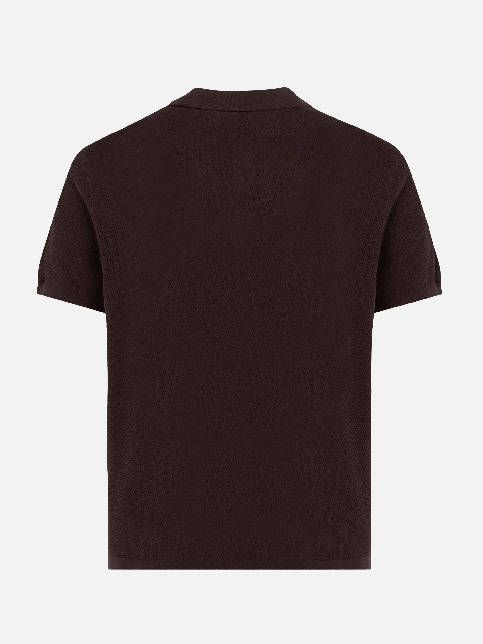 mc2-saint-barth-polo-sloan-uomo-in-maglia-a-rete-marrone-senza-bottoni image 6