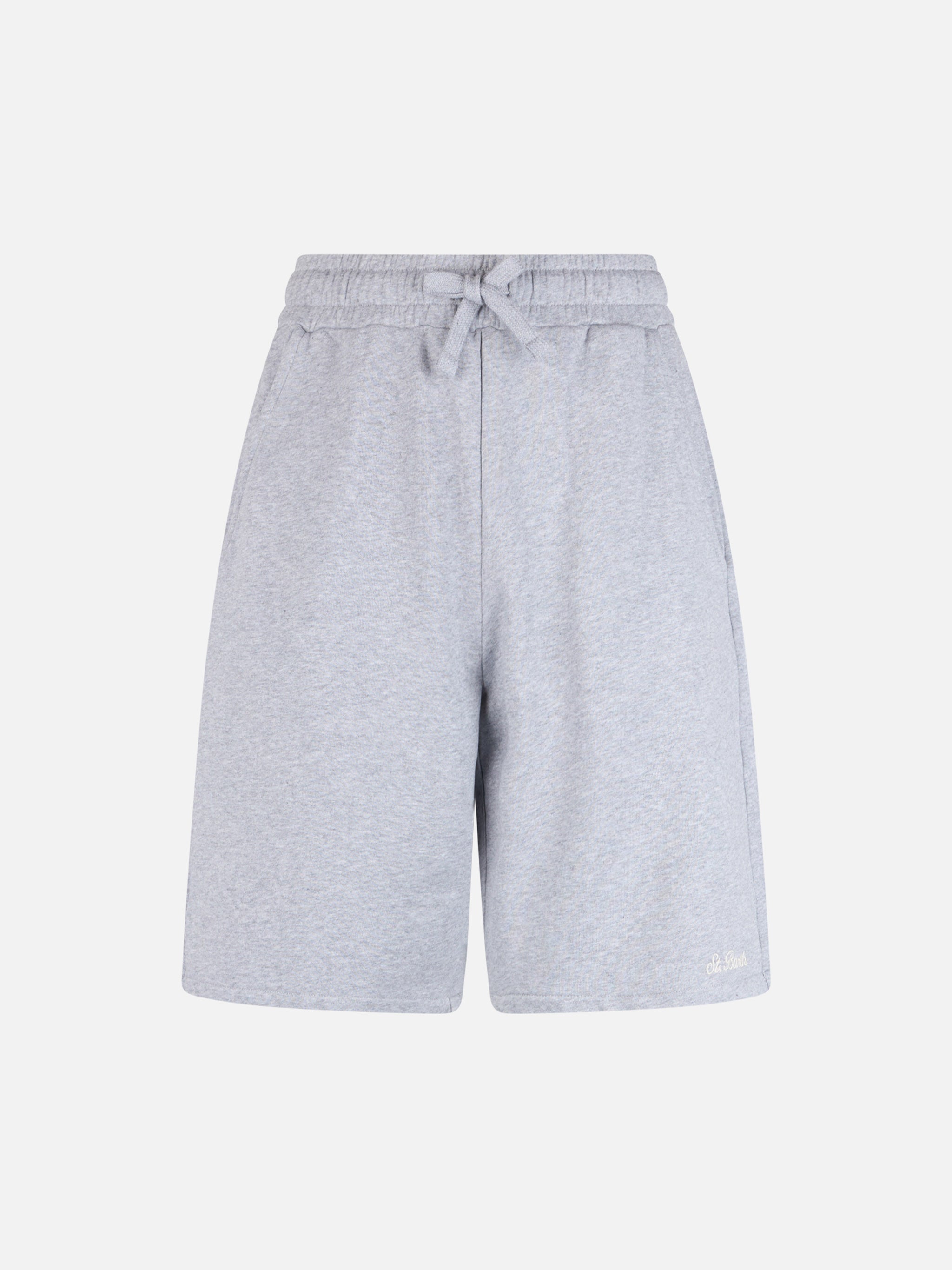 bermuda-mc2-saint-barth-randle-in-felpa-di-cotone-grigio-melange image 4