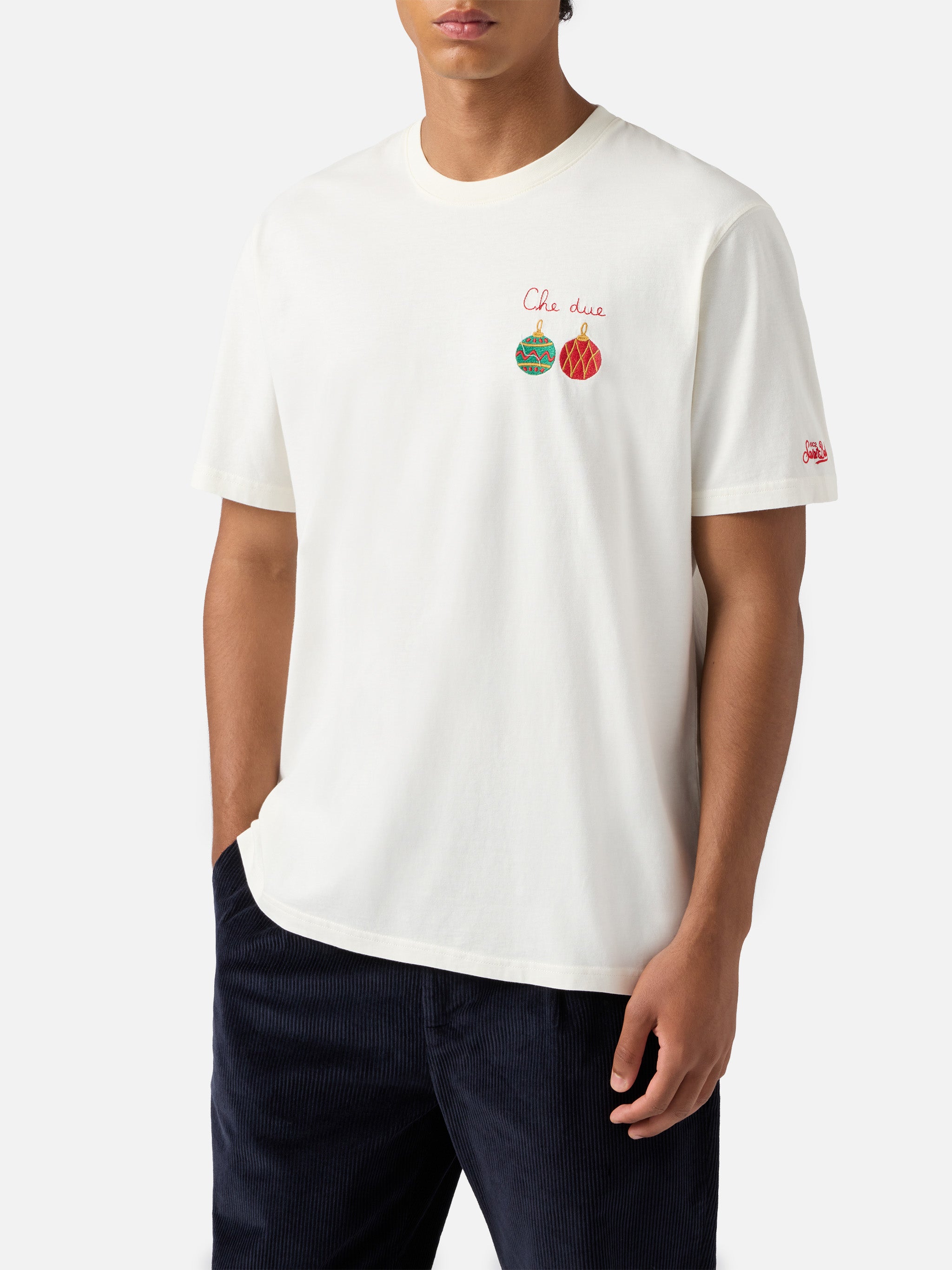 mc2-saint-barth-t-shirt-arnott-uomo-bianca-cotone-ricamo-che-due image 2