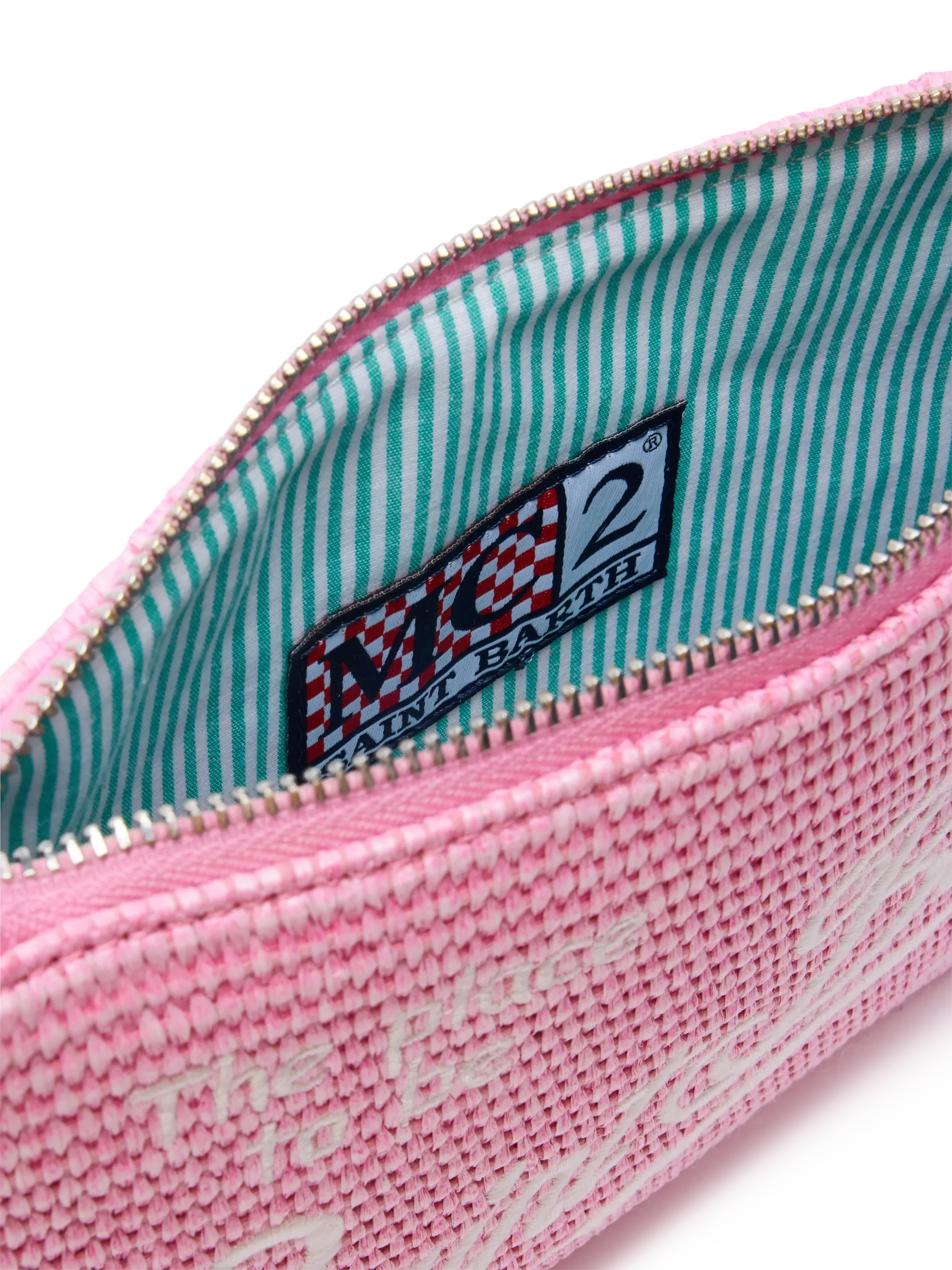 mc2-saint-barth-parisienne-pouch-rosa-effetto-paglia-con-tracolla image 6