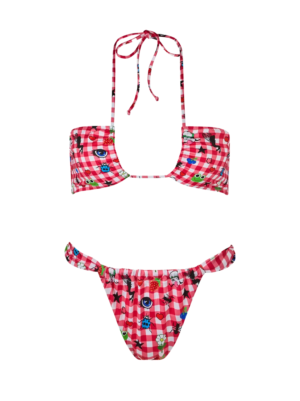 mc2-saint-barth-bikini-donna-dahelle-a-fascia-con-stampa-quadretti-beepy-bella-s image 1