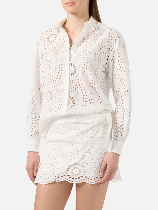 mc2-saint-barth-camicia-meredith-in-cotone-sangallo-bianco-con-motivo-floreale image 1