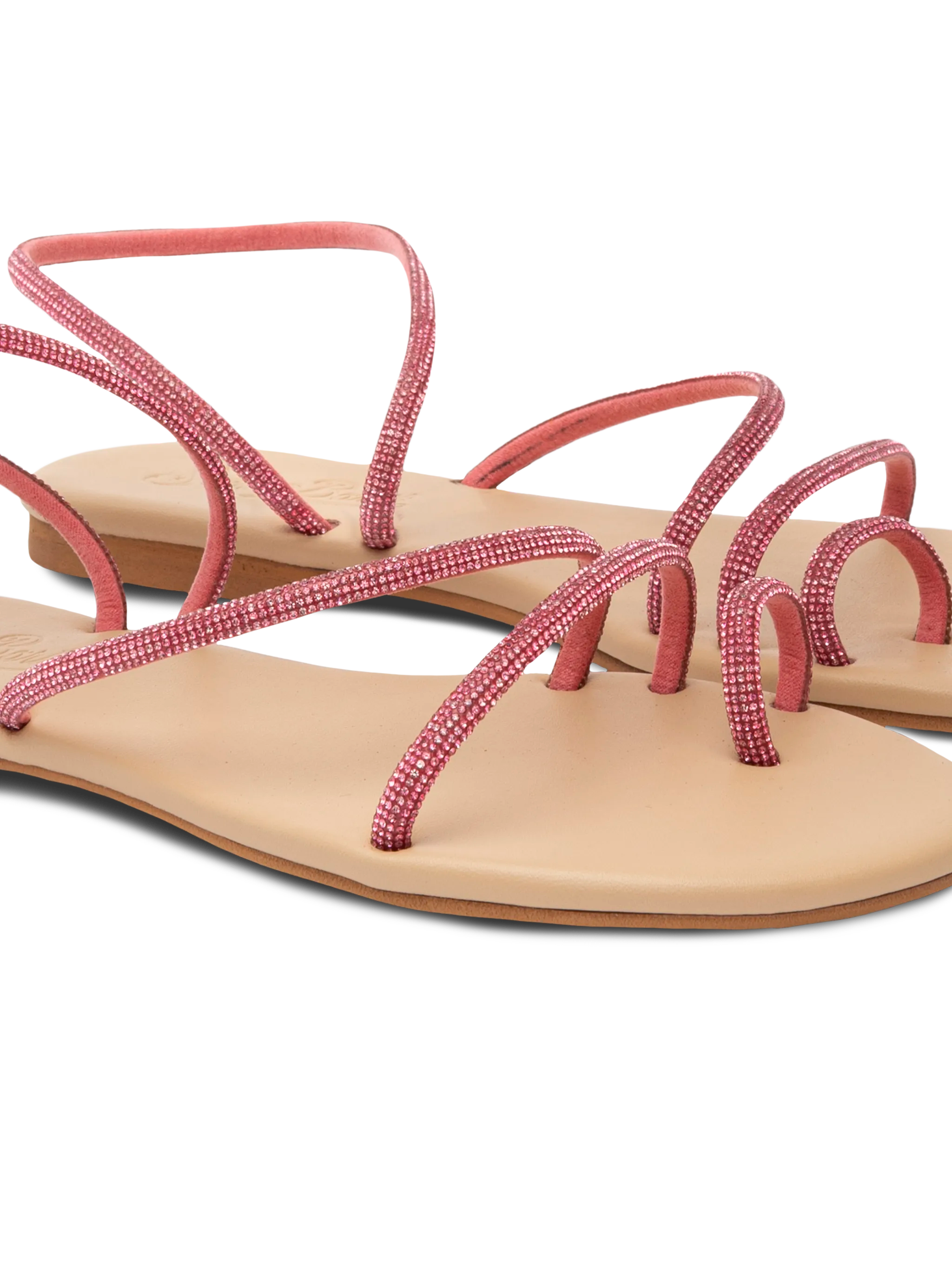 mc2-saint-barth-flat-ring-sandals-capresi-rosa-fucsia-con-strass image 2