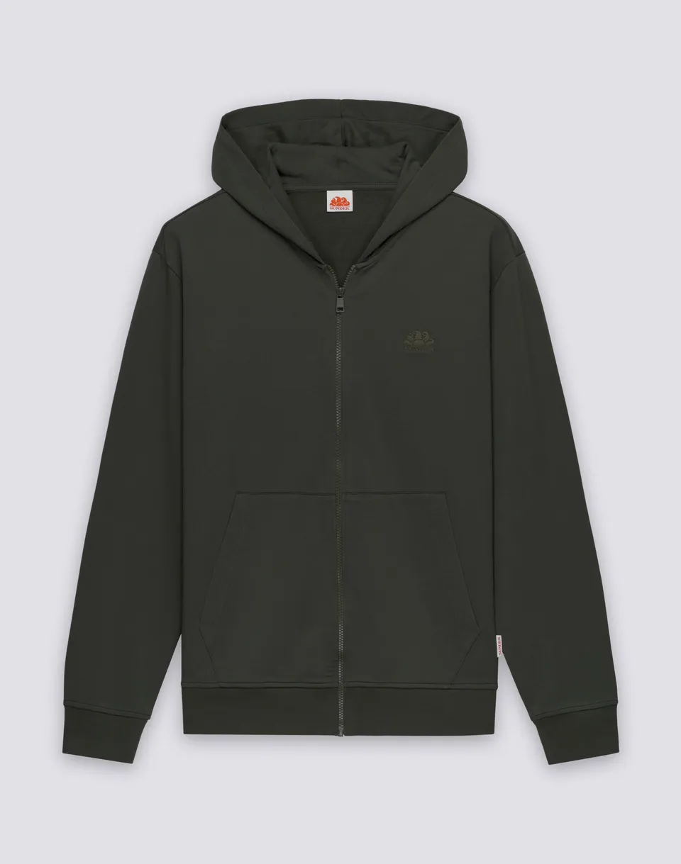 sundek-felpa-uomo-in-cotone-degarzato-full-zip-con-cappuccio image 1