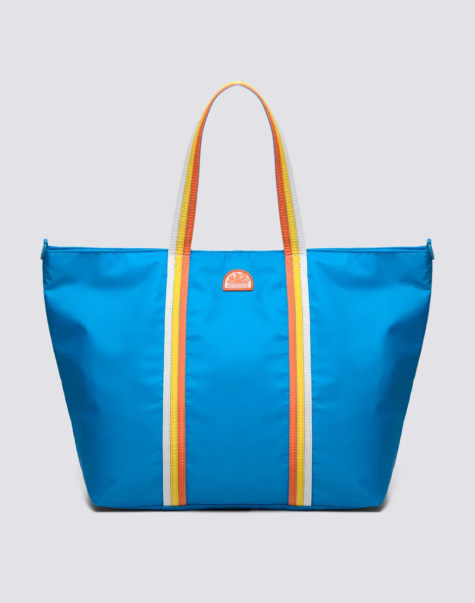 sundek-bon-borsa-mare-tote-con-dettagli-arcobaleno-e-tracolla image 1