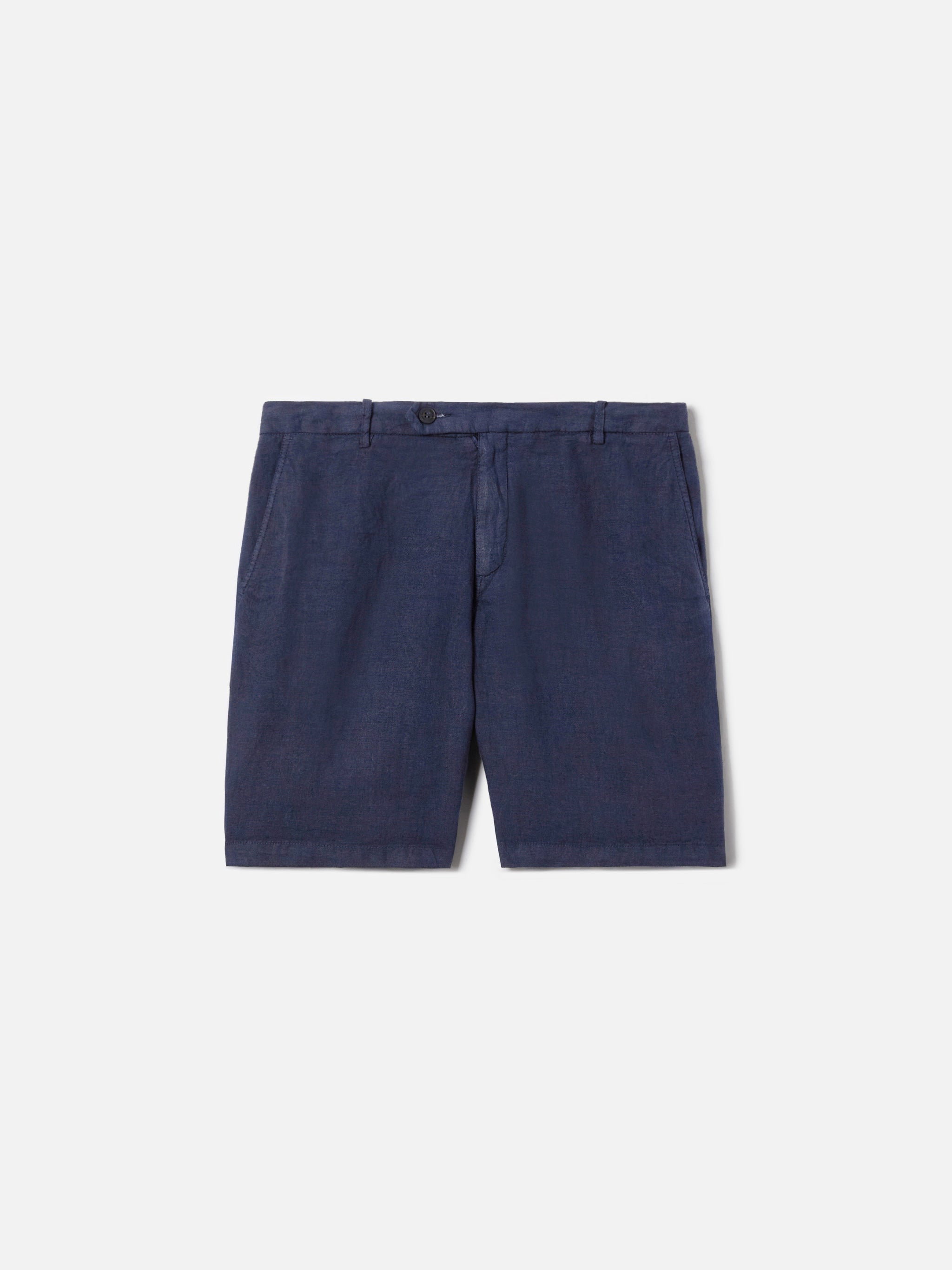 mc2-saint-barth-sebastian-bermuda-uomo-in-puro-lino-blu-navy image 4