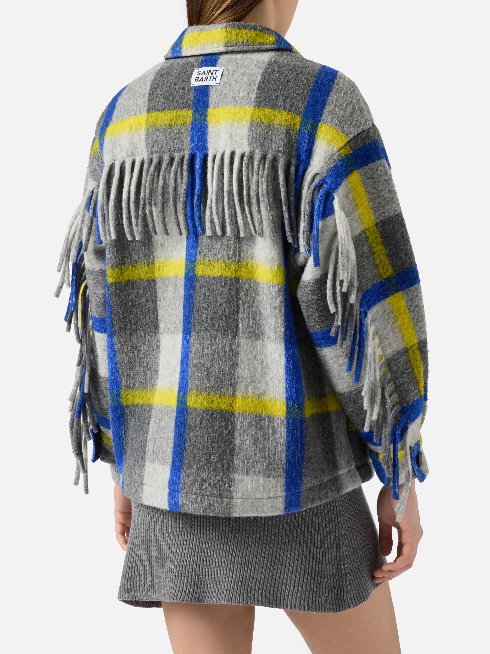 mc2-saint-barth-marceline-overshirt-donna-tartan-con-frange image 4