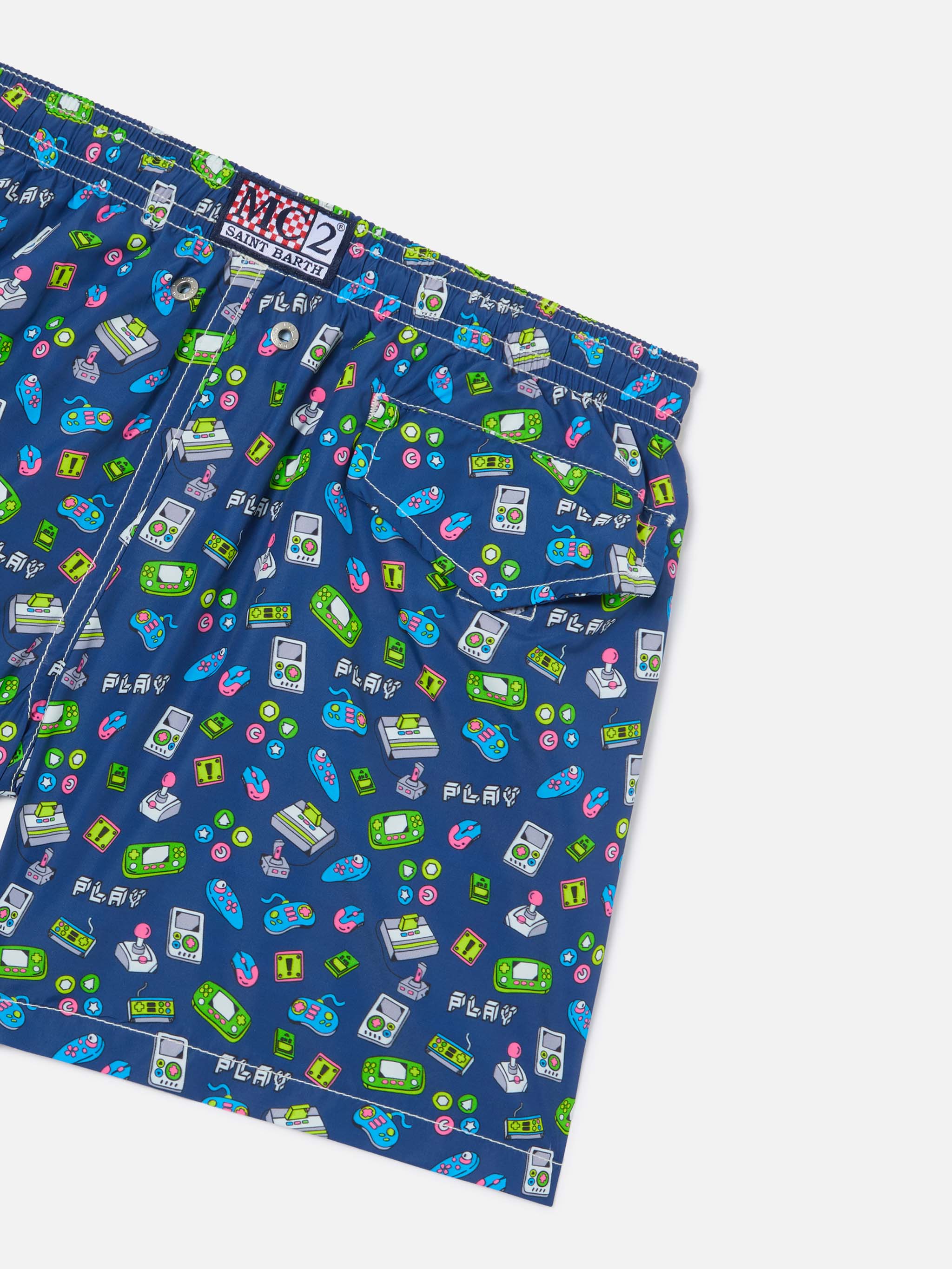 mc2-saint-barth-costume-bagno-bambino-blu-stampa-games-retr-quick-dry image 3