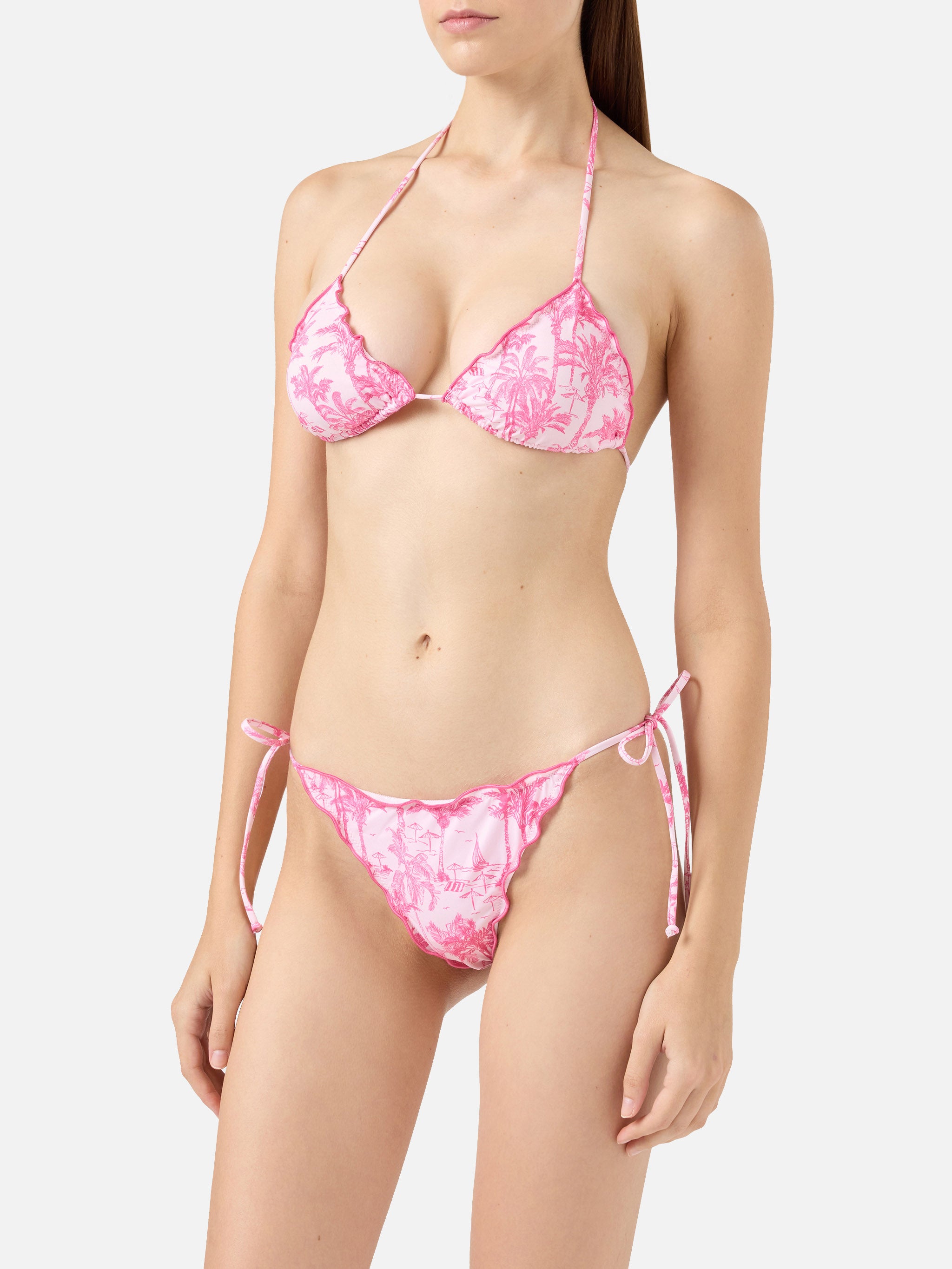 mc2-saint-barth-sagittarius-miami-slip-bikini-donna-toile-de-jouy-rosa image 2