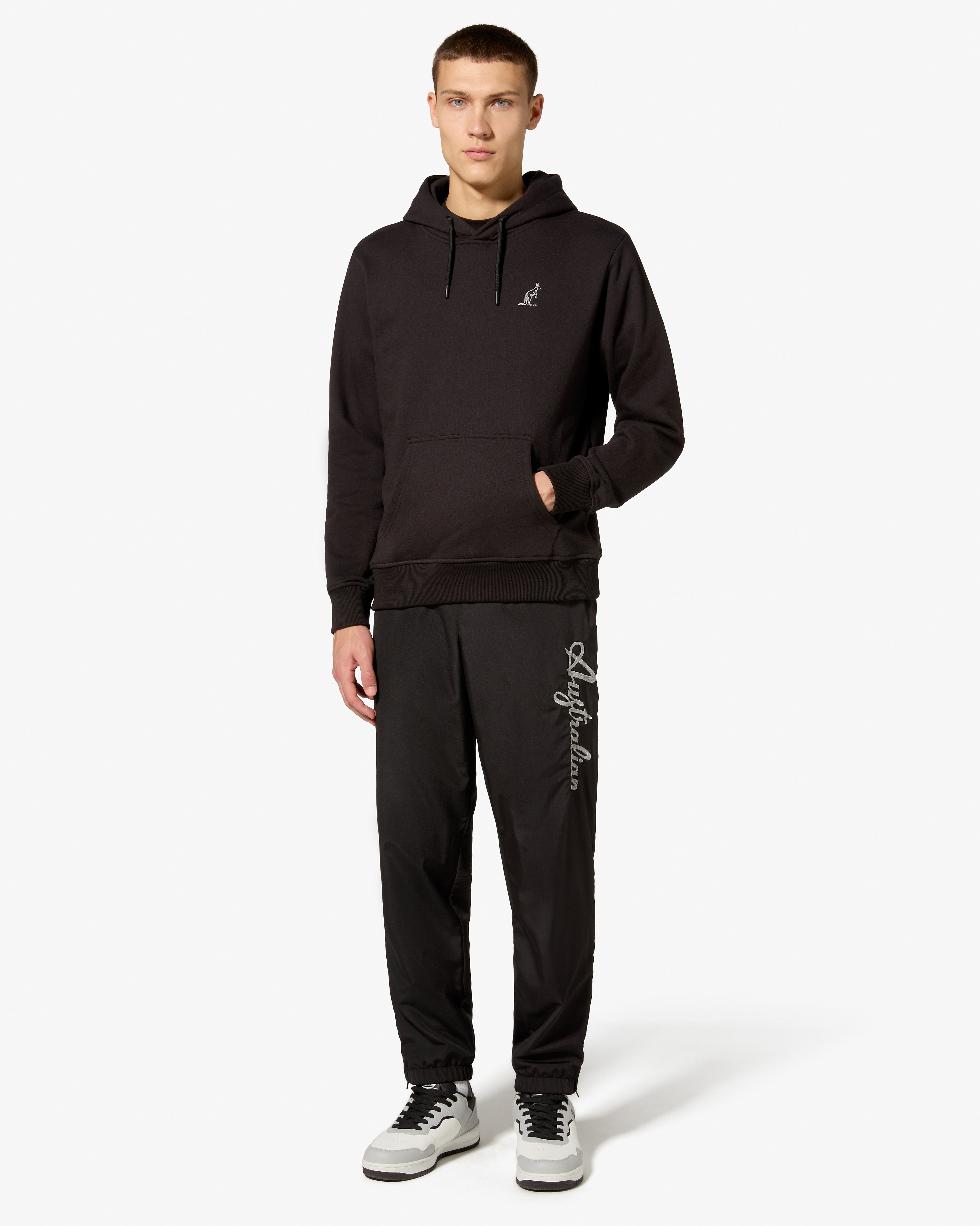 australian-reflective-logo-hoodie-felpa-con-cappuccio-nera image 2