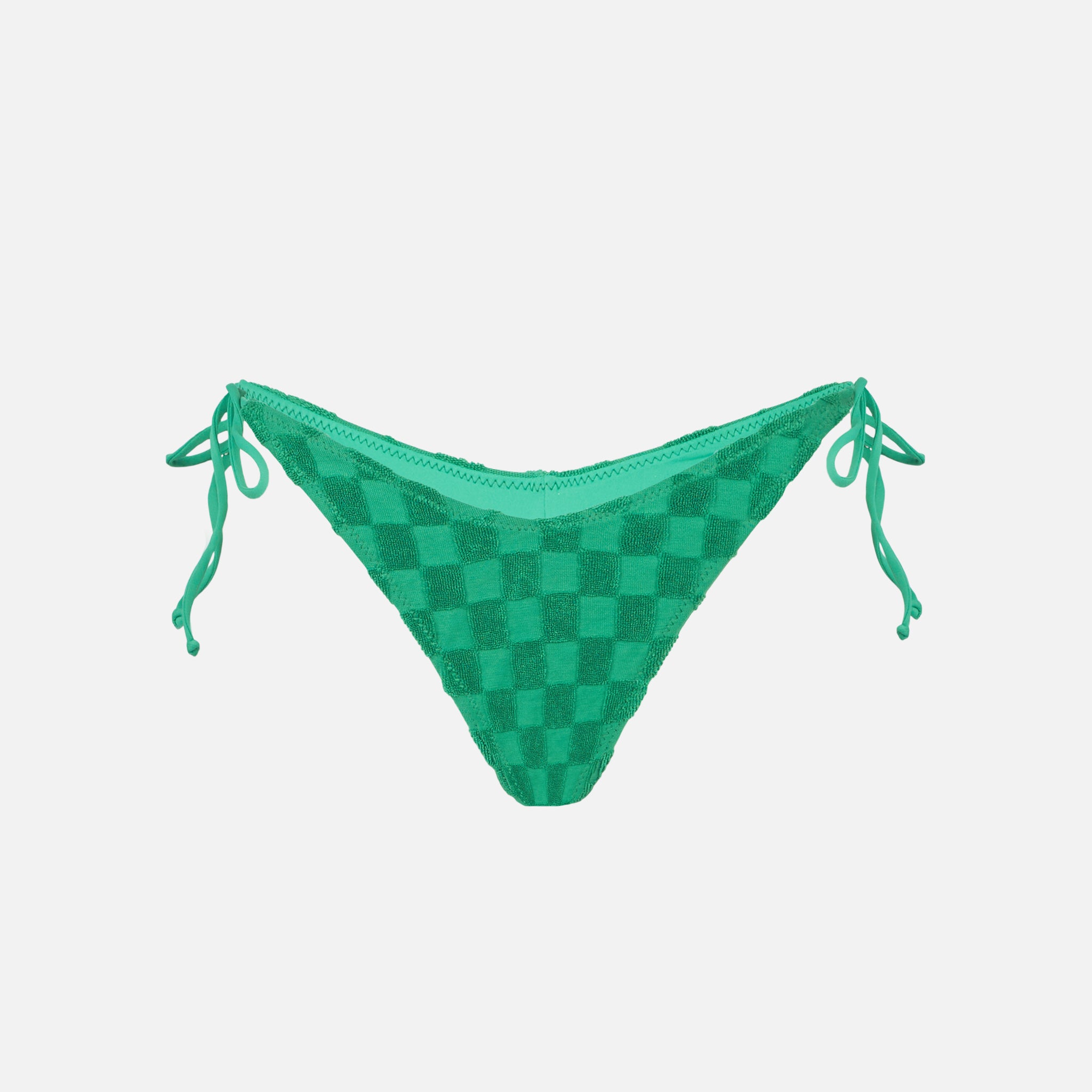 mc2-saint-barth-norah-slip-mare-donna-check-verde-effetto-spugna-cheeky image 3