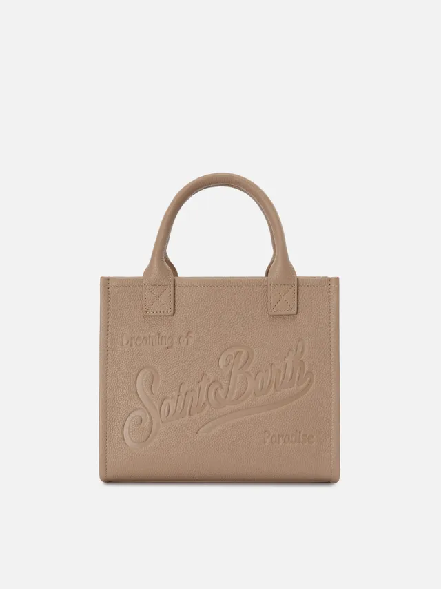 mc2-saint-barth-borsa-vanity-medium-pelle-martellata-beige image 1