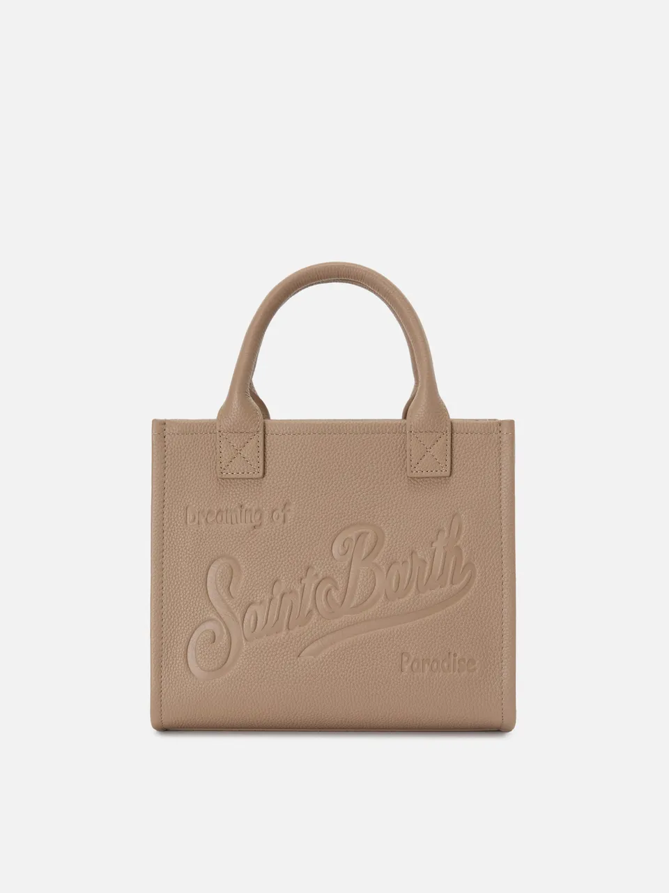 mc2-saint-barth-borsa-vanity-medium-pelle-martellata-beige image 1