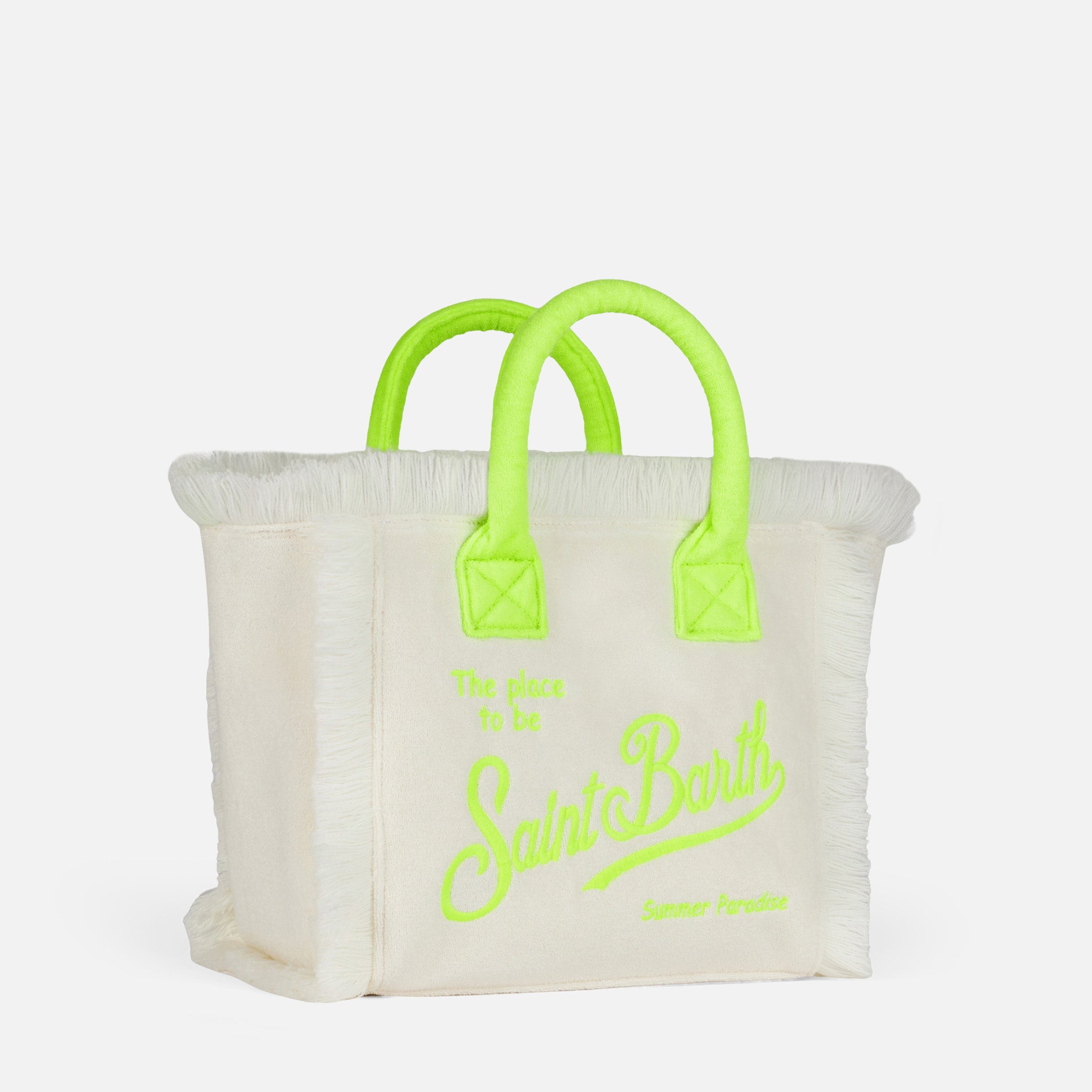 mc2-saint-barth-colette-borsa-a-mano-bianca-in-spugna-30x22x15-cm image 5