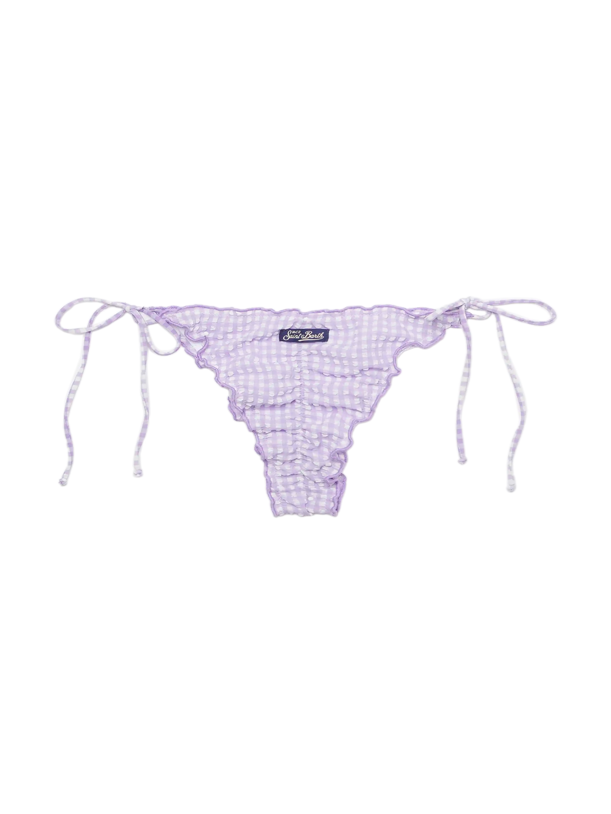 mc2-saint-barth-slip-mare-miami-in-seersucker-giallo-gingham-con-laccetti-regola image 2