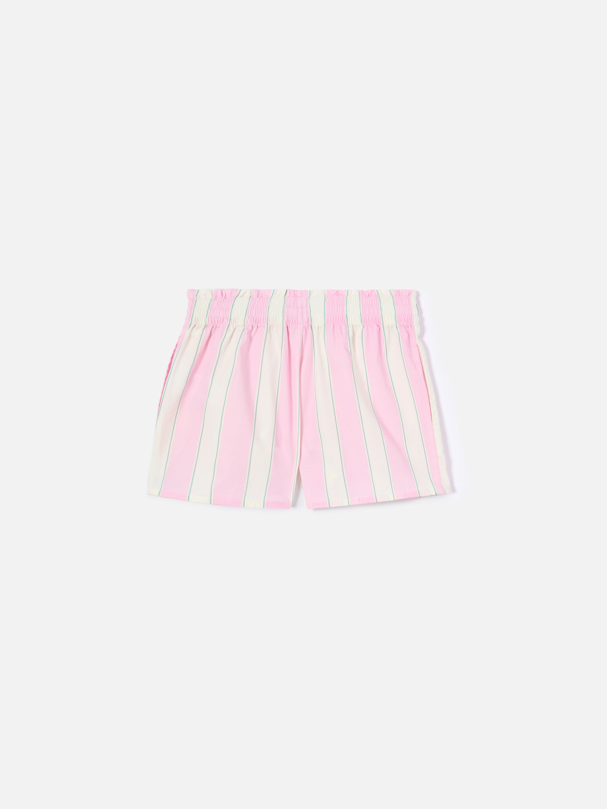 short-meave-jr-mc2-saint-barth-a-righe-bianche-rosa-e-verdi-per-bambina image 3