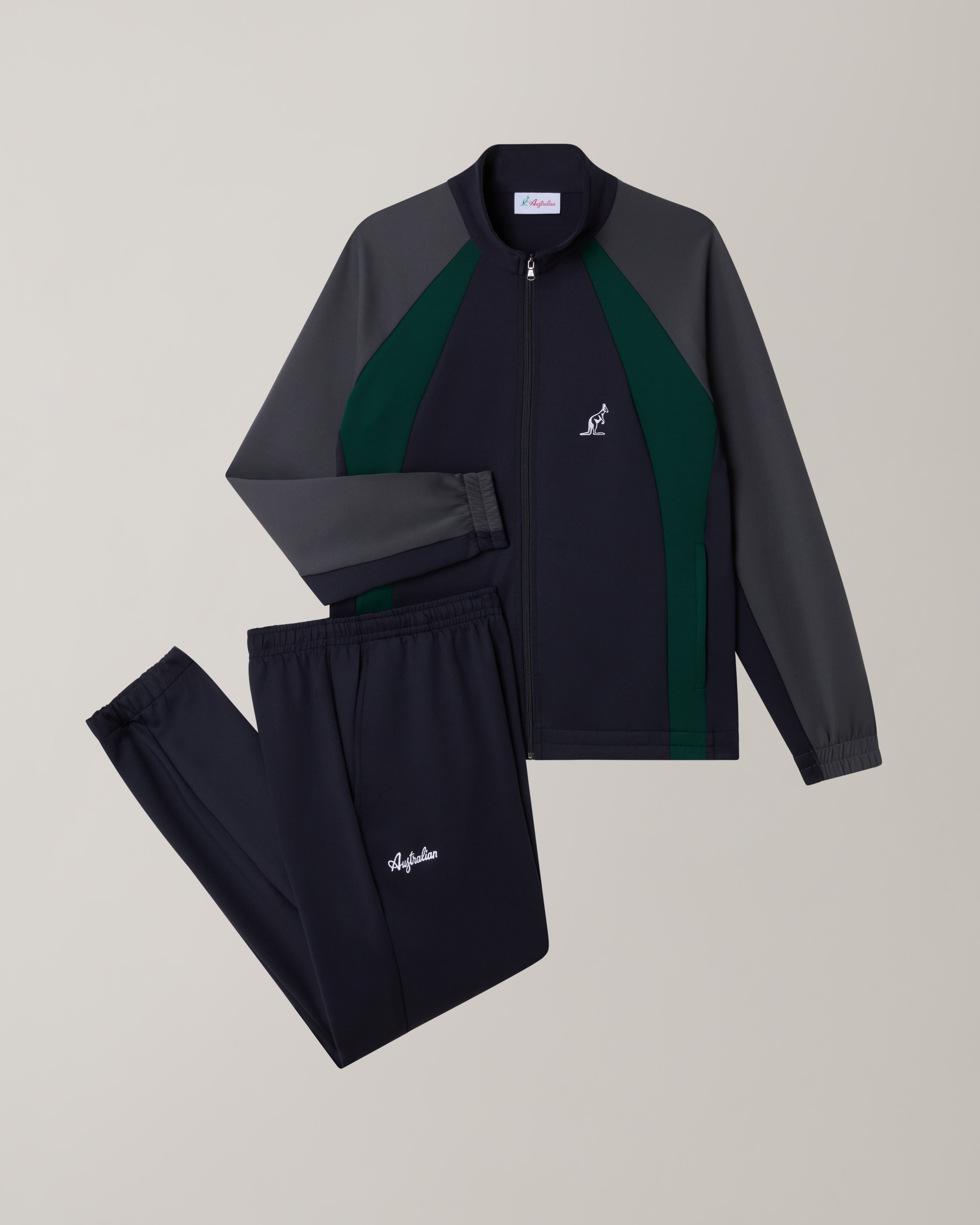 australian-wave-tracksuit-tuta-uomo-leggera-blu-navy-con-zip image 8