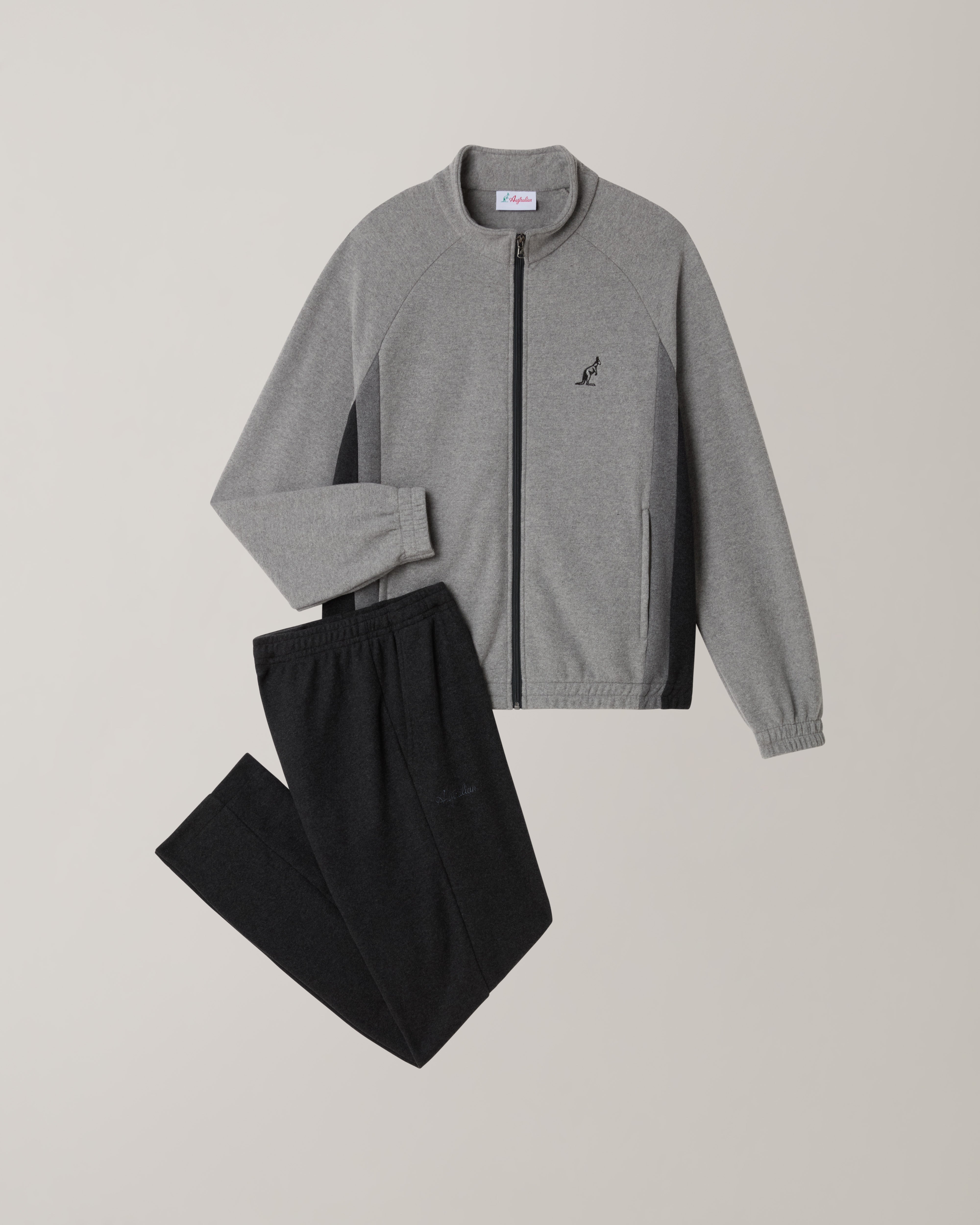 australian-legacy-tracksuit-tuta-grigio-melange-in-softech image 8